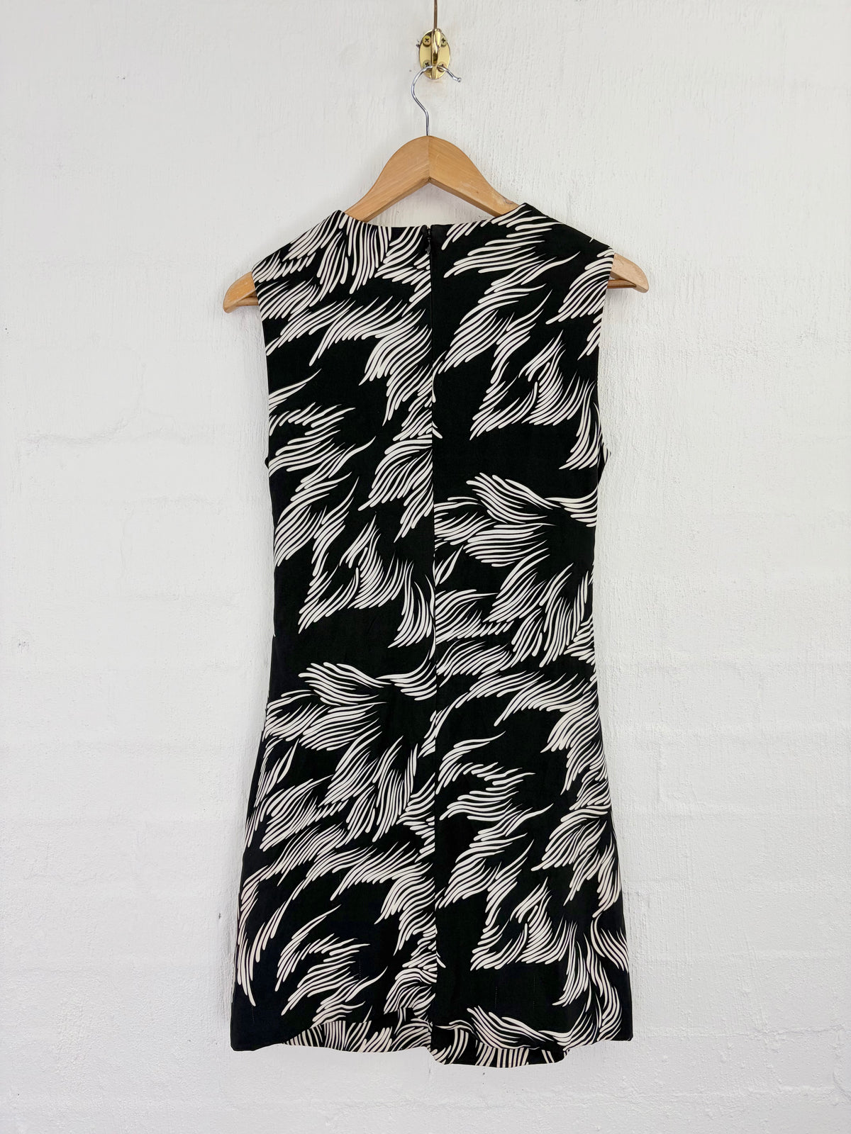 Victoria Beckham Black & Whtie Patterned Midi Dress - AU10