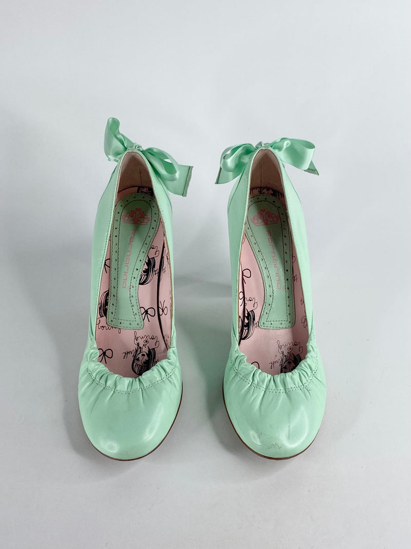 Fornarina Mint Green Ribbon Stilettos - EU36