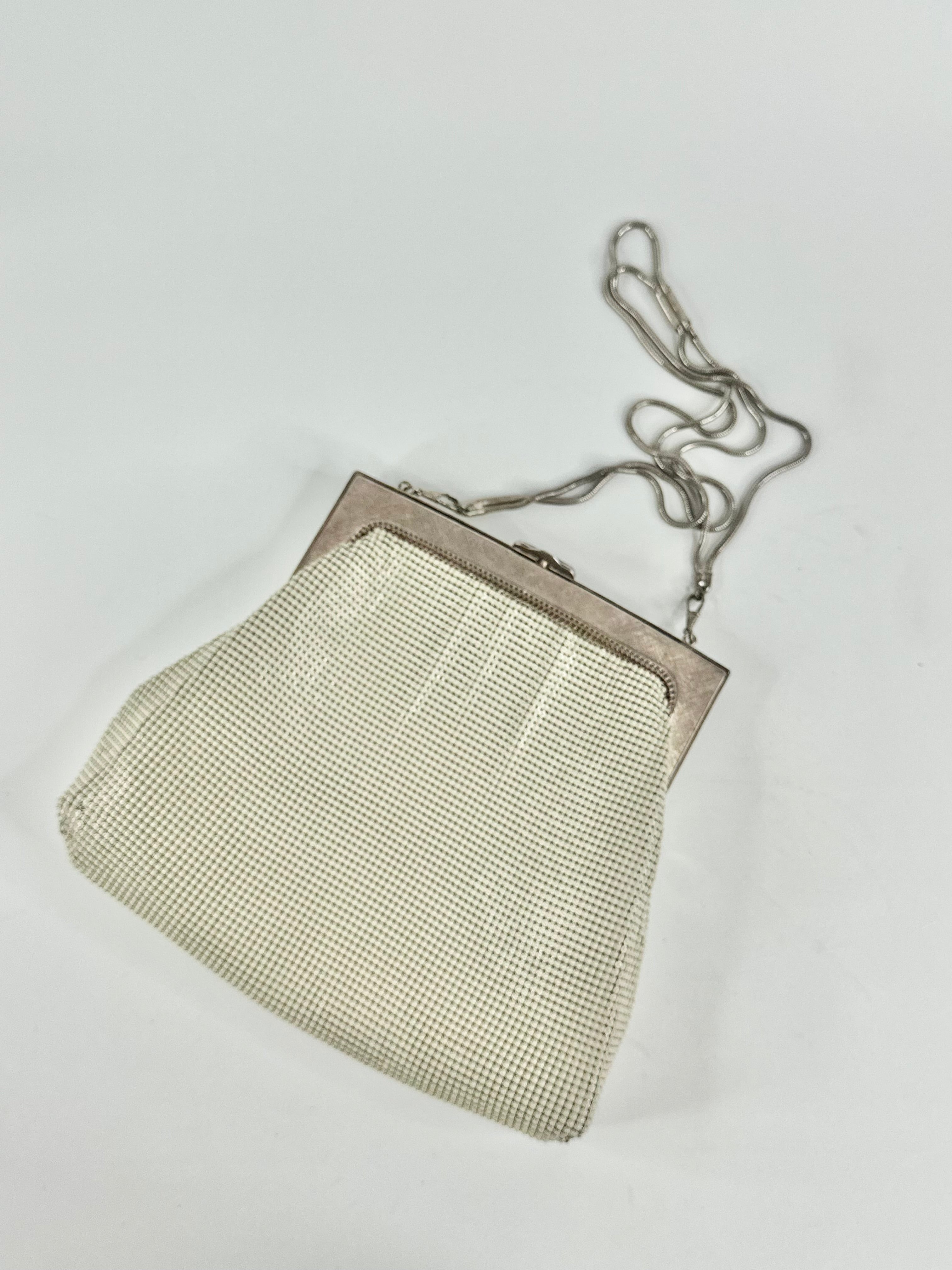 Vintage Oroton Dove Grey Mesh Bag