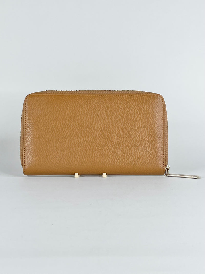 Code Republic Tan Leather Passport & Phone Wallet