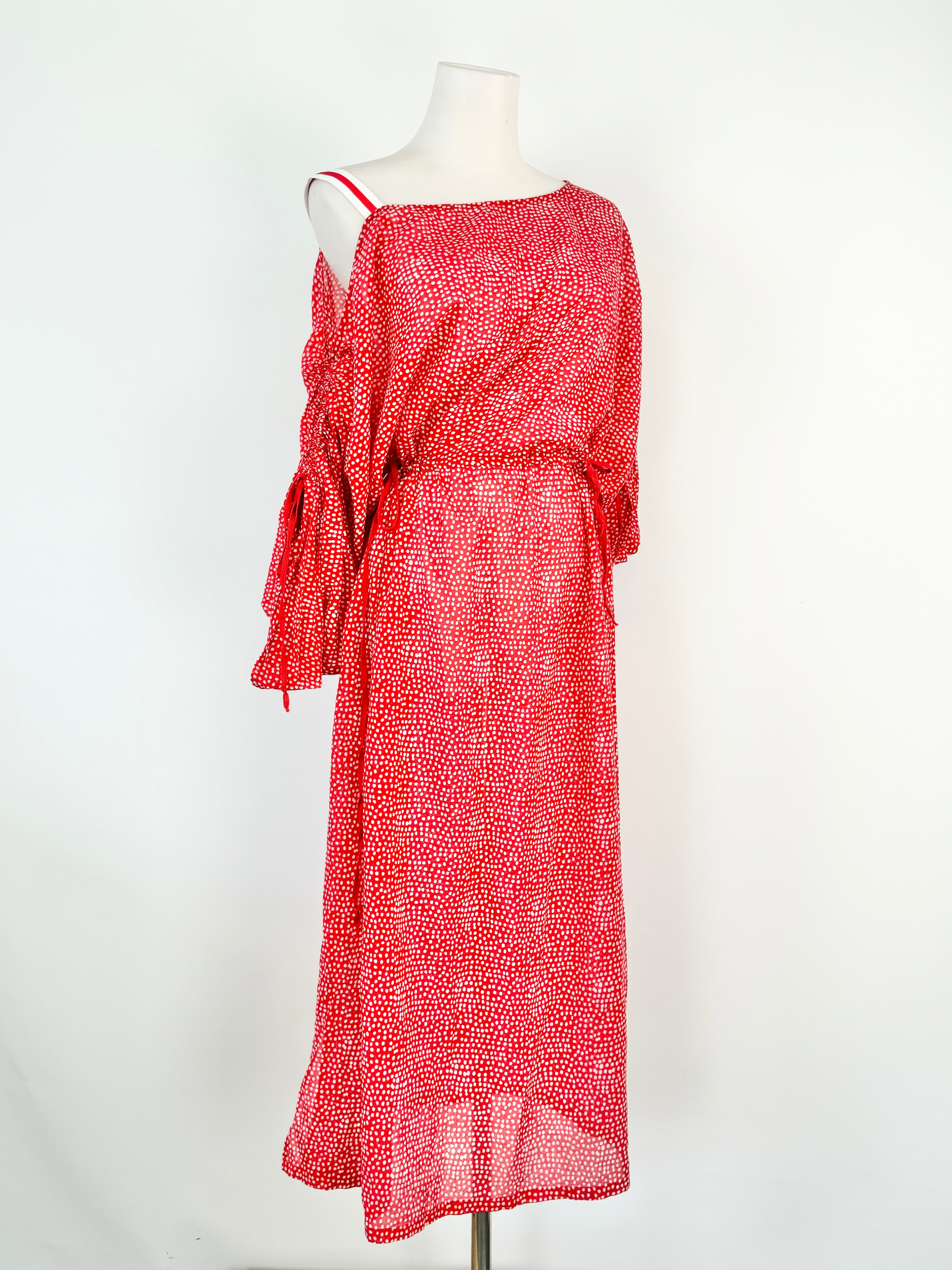 Morrison Red & White Dotted Cotton Dress - AU10