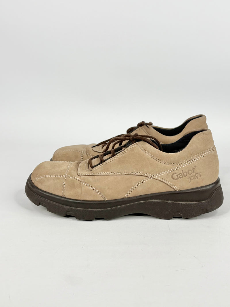 Gabor Jolly's Taupe Suede Lace Ups - EU37