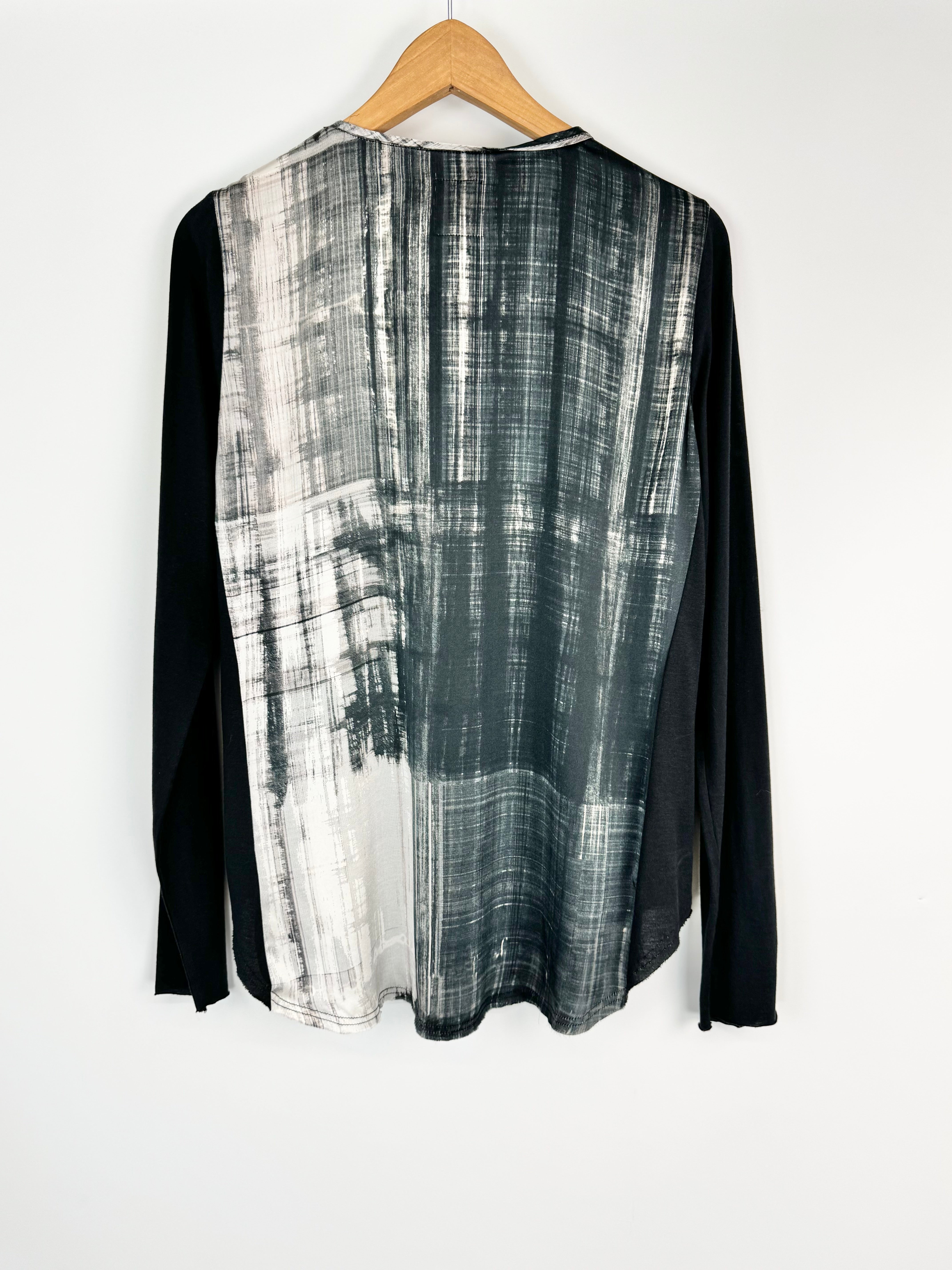 Go Silk Abstract Print Silk Blouse - AU10/12