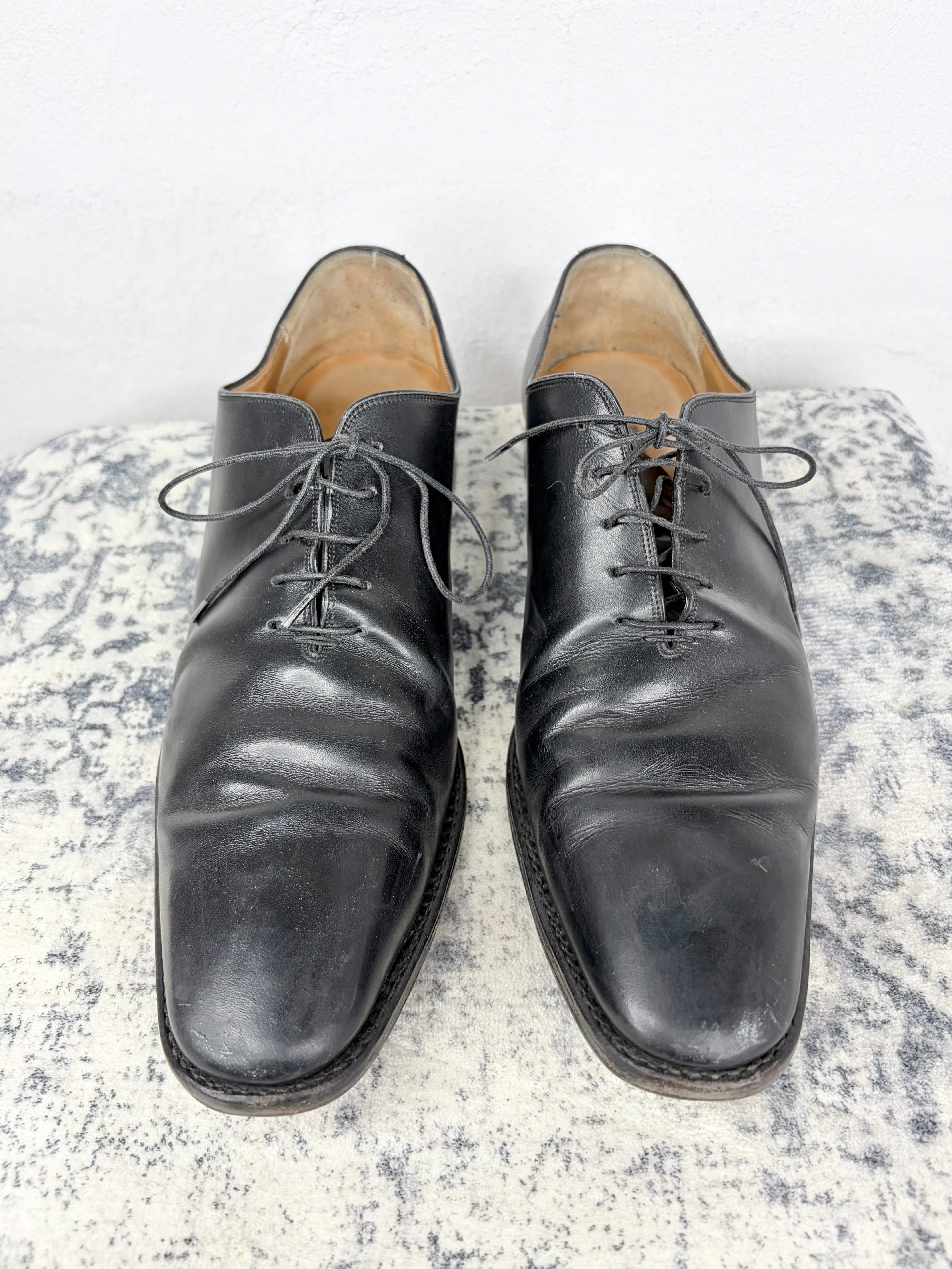 Salvatore Ferragamo Black Lace Up Dress Shoes - EU44.5