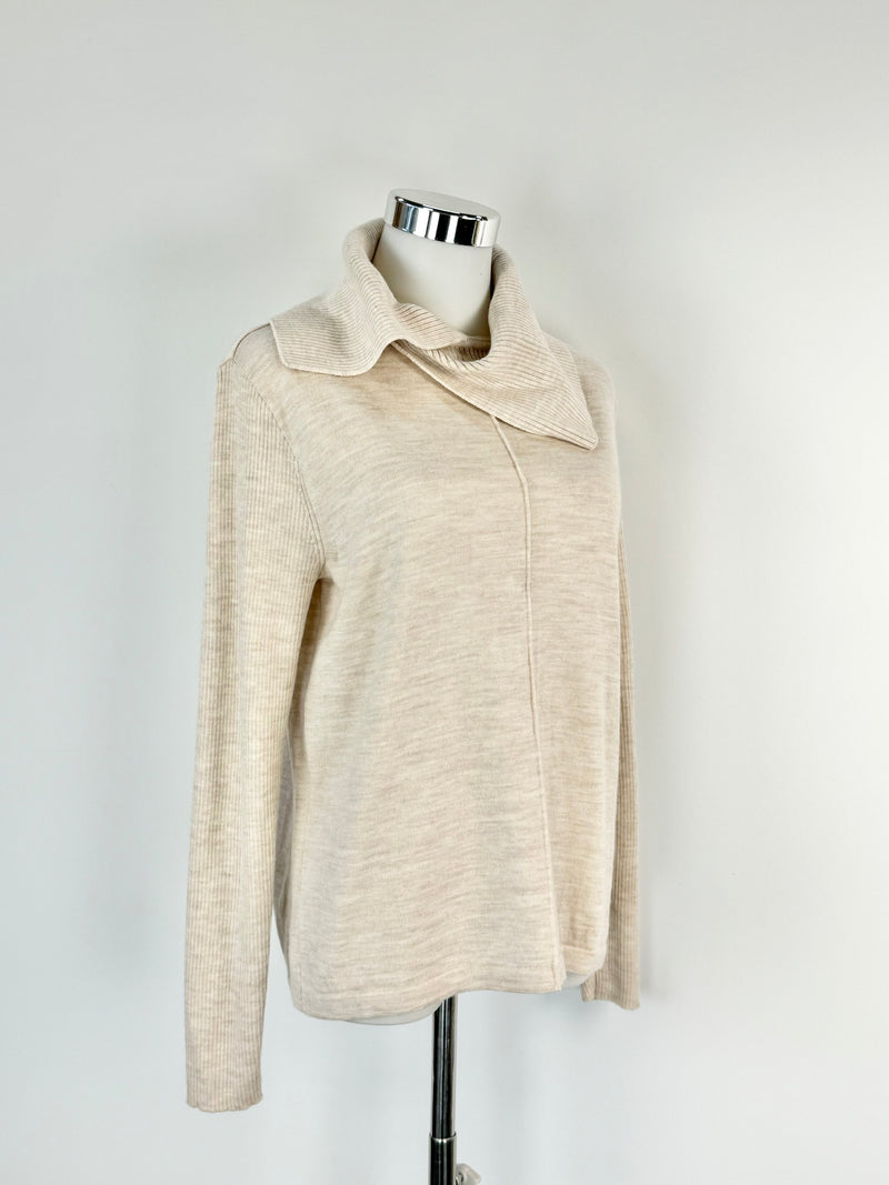 Cable Melbourne Pastel Apricot Wool Jumper - AU8