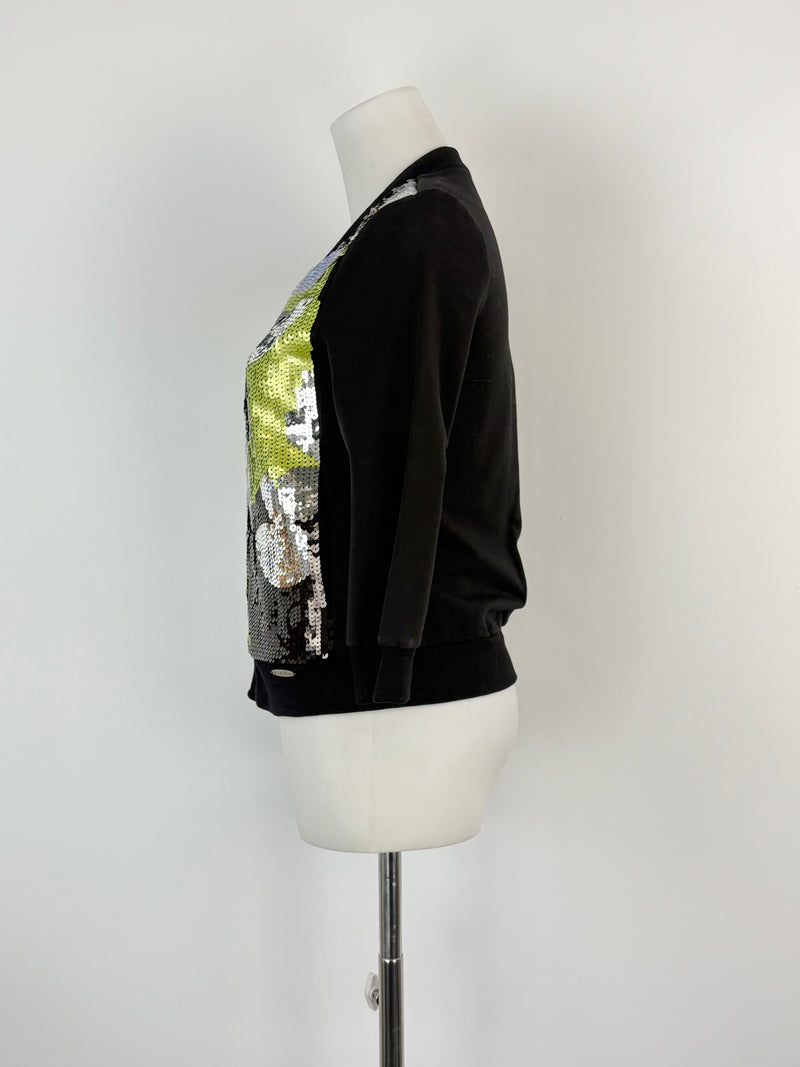 Luis de Parique Black Sequined Jacket - AU10/12