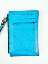 Burberry Teal Zippered Pouch