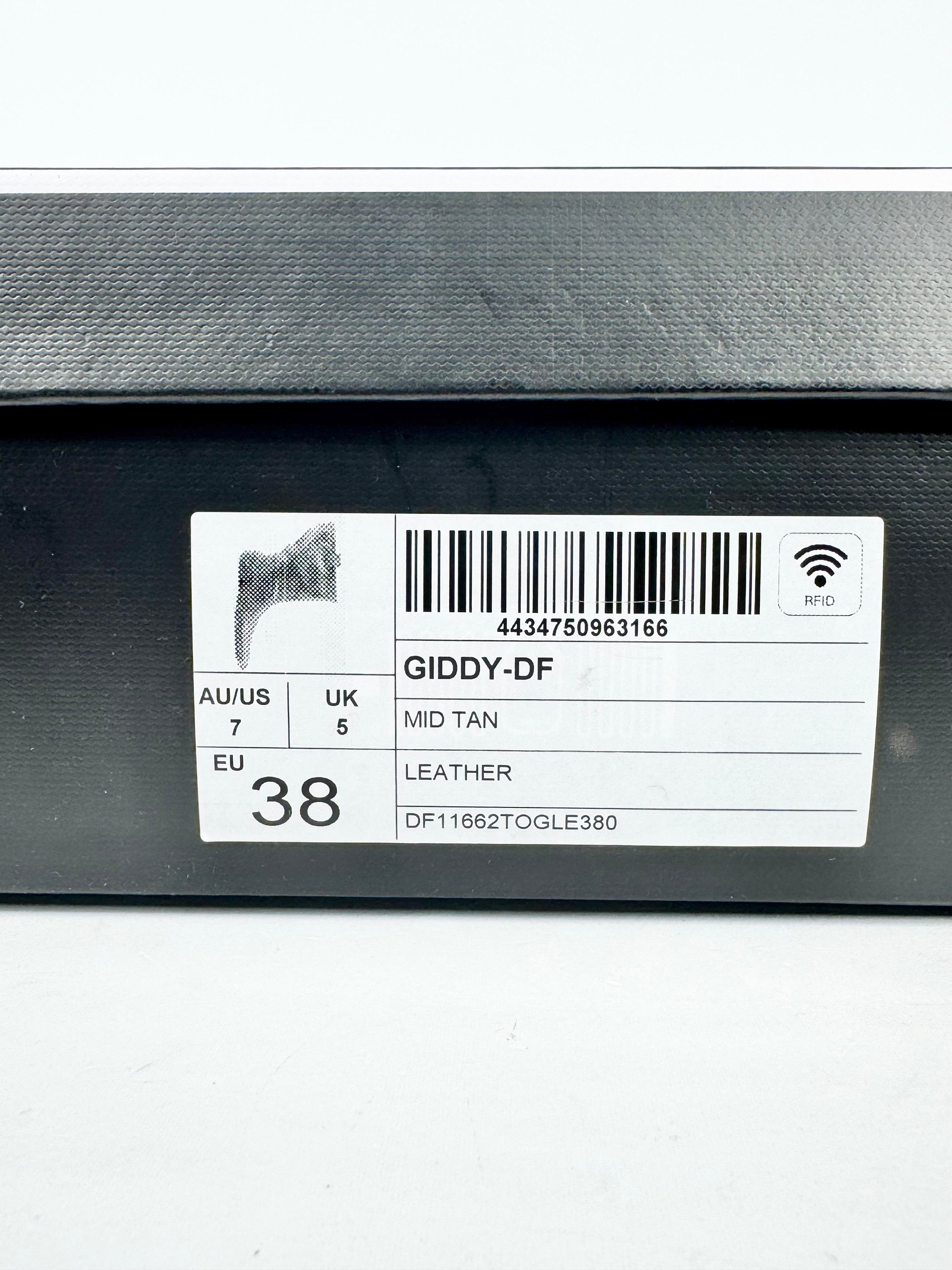 MFW Diana Ferrari Giddy Mid Tan Leather Knee High Boots - EU38