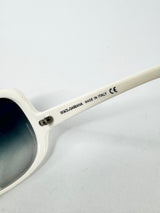 Dolce & Gabbana Cream Rectangle Sunglasses