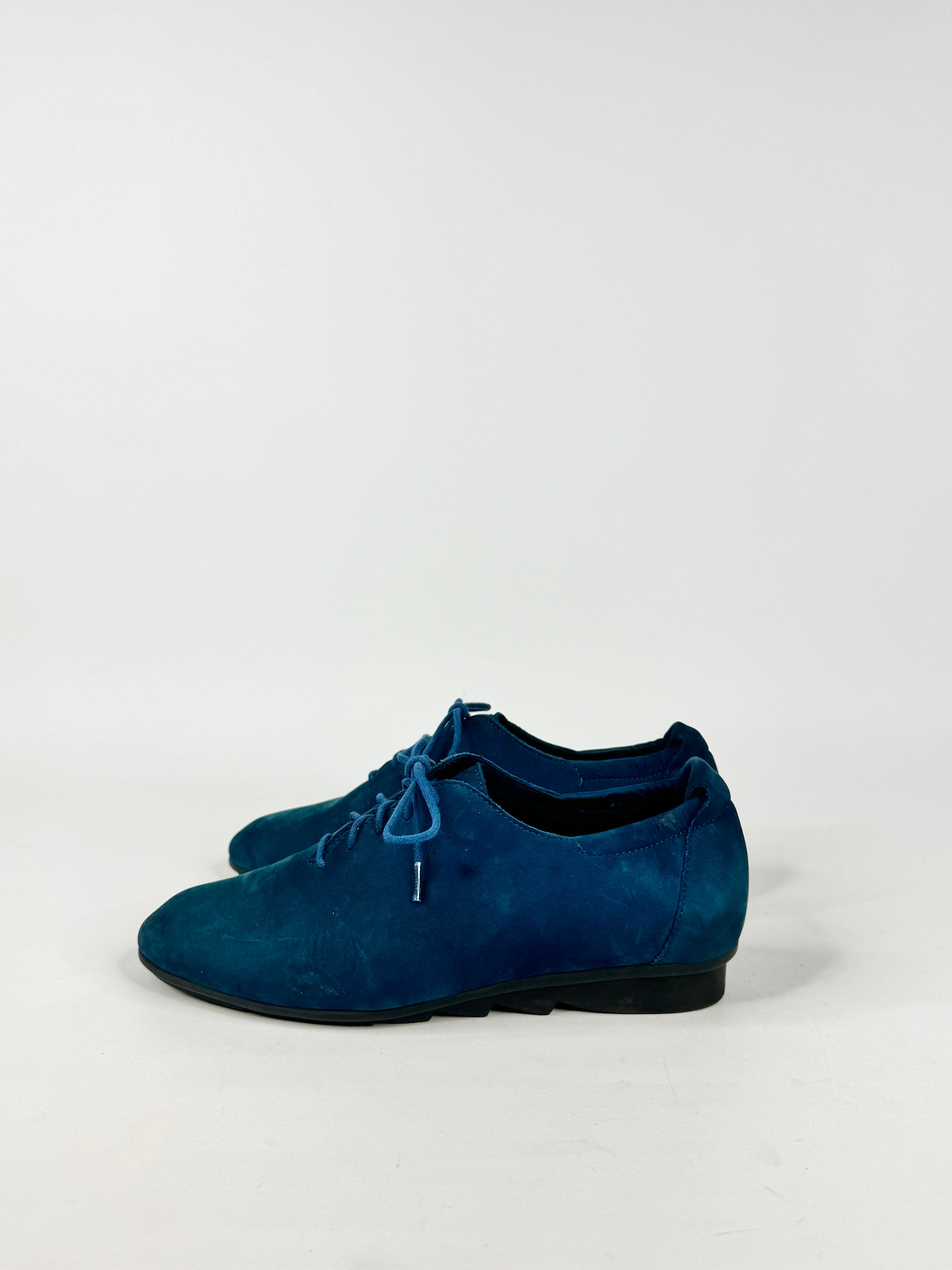 Arche Aegean Blue Suede Lace Ups - EU39