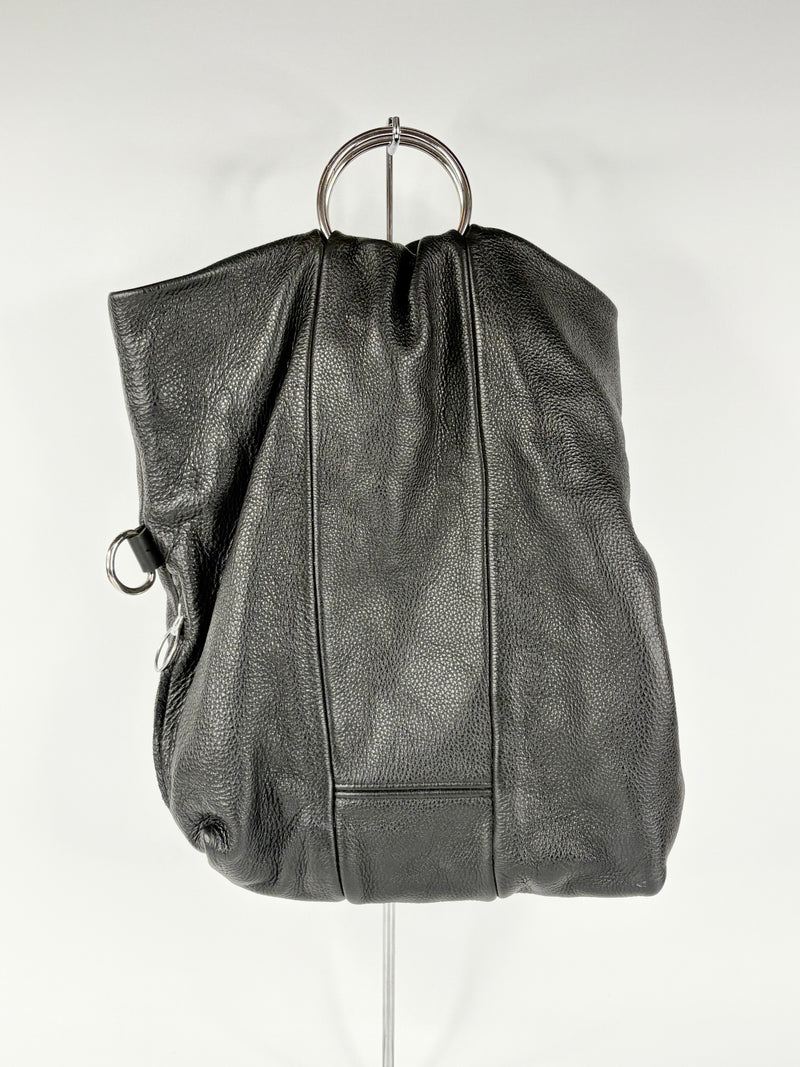 Company of Strangers Black Grained Leather Handbag