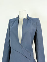 Dion Lee Ink Wool Tailoring Belted Lapel Coat Dress - AU6/8