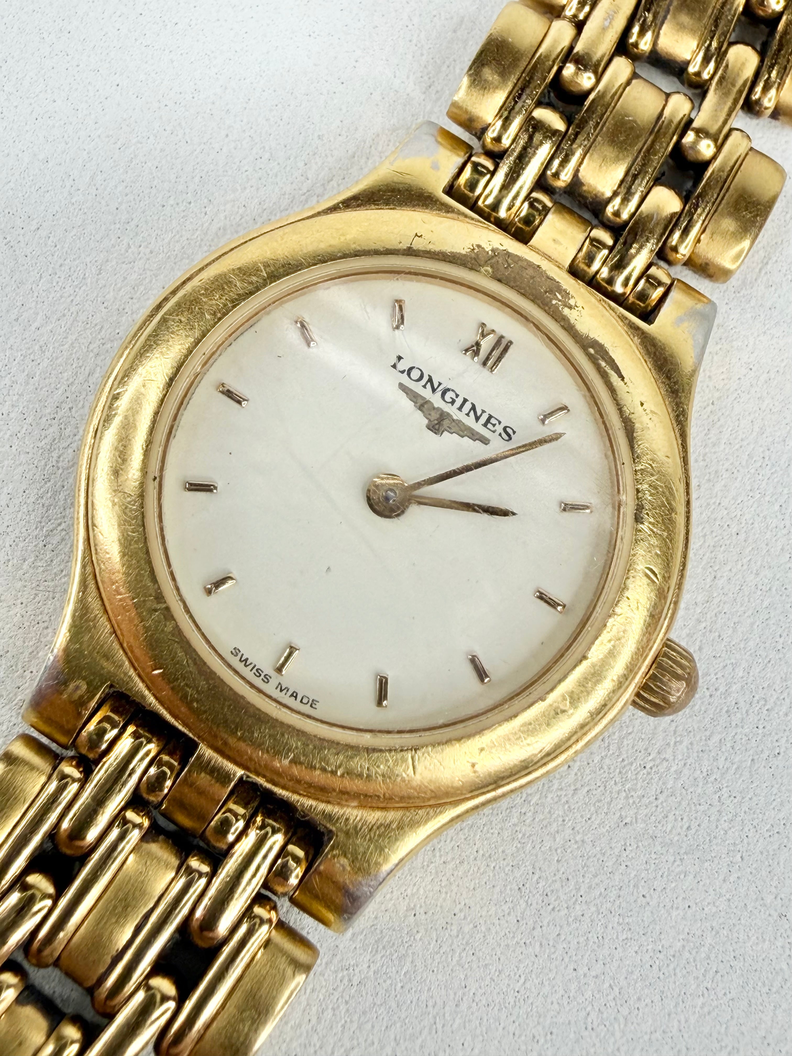 Vintage 90s Longines Gold Toned 'La Grande Classique' Wristwatch