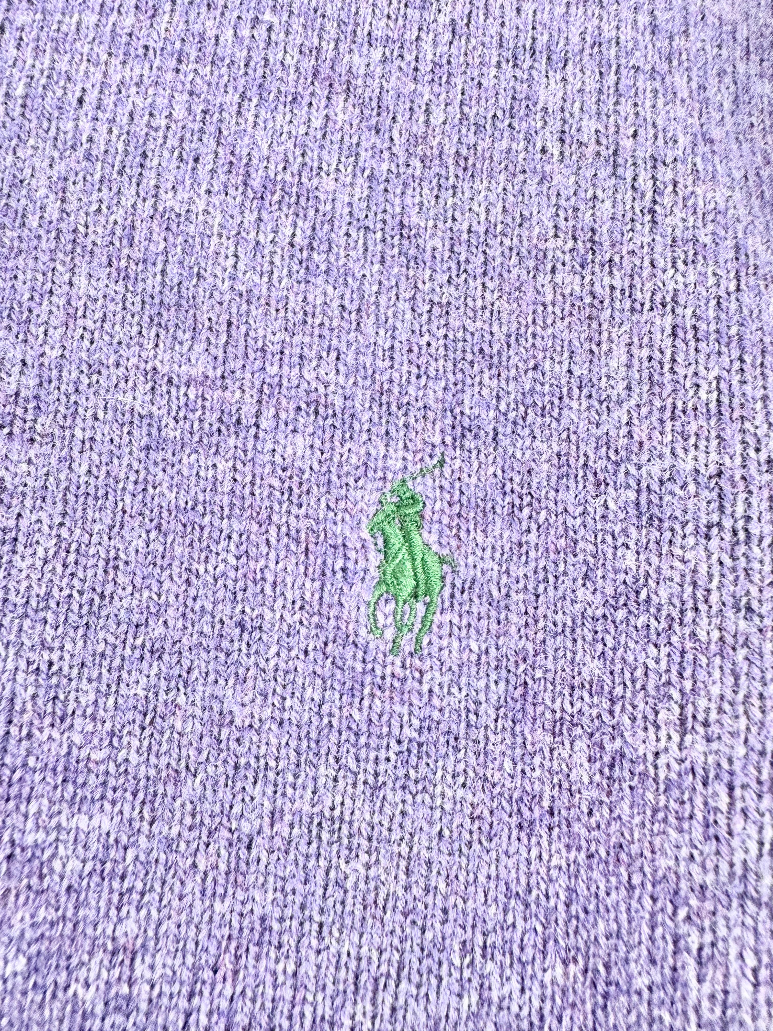 Vintage Polo by Ralph Lauren Heather Purple Lambswool Sweater - XXL