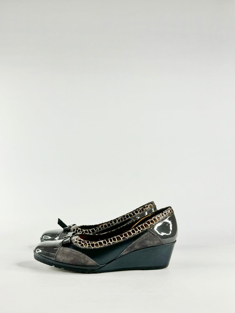 Cinzia Soft Slate Grey Wedges - EU39