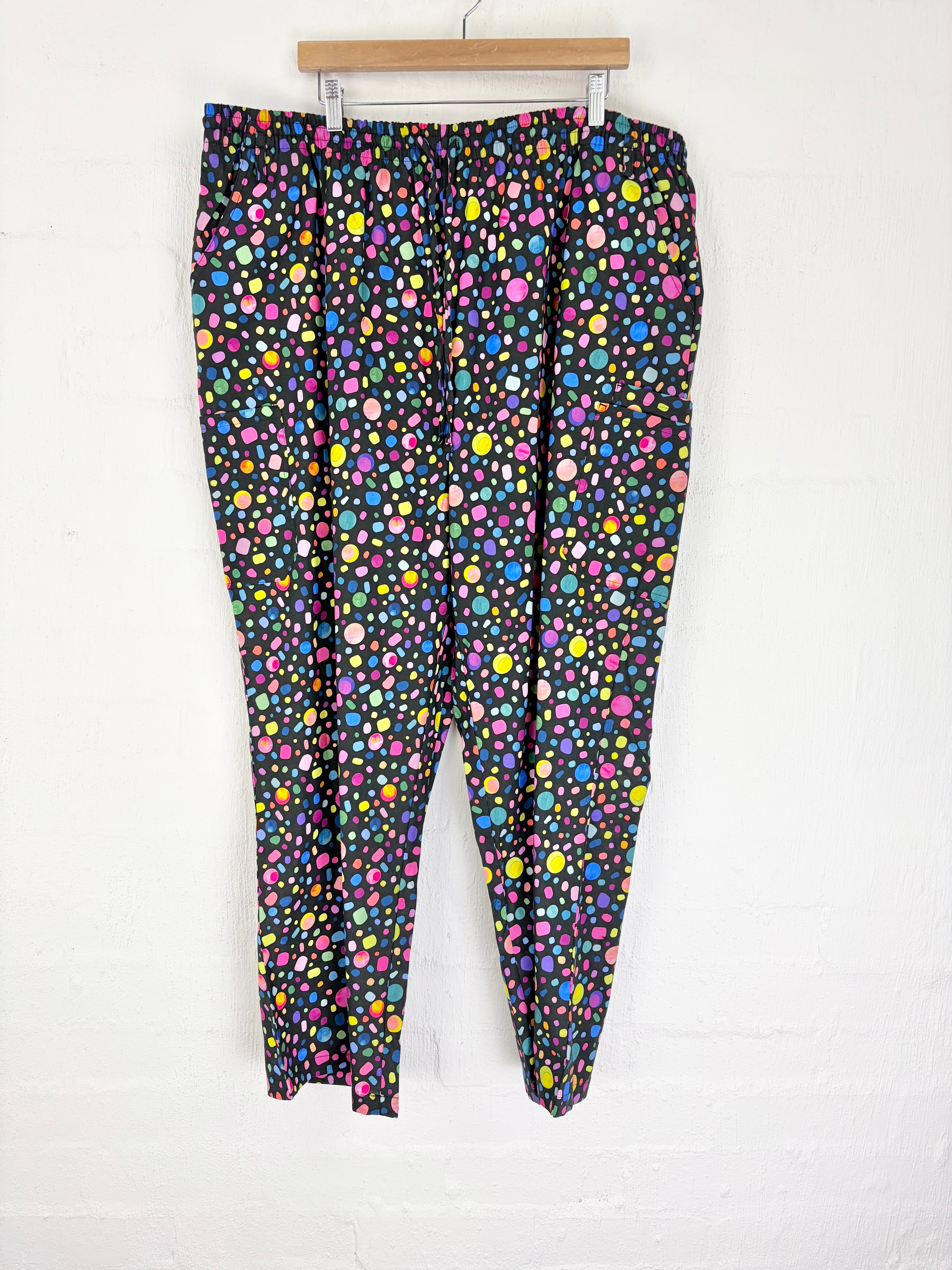 Proud Poppy Black & Multicolour 'Audrey, Pebble' Scrubs NWT - AU20