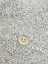 Et Al Stone Grey Linen-Blend Cropped Open Top - AU12
