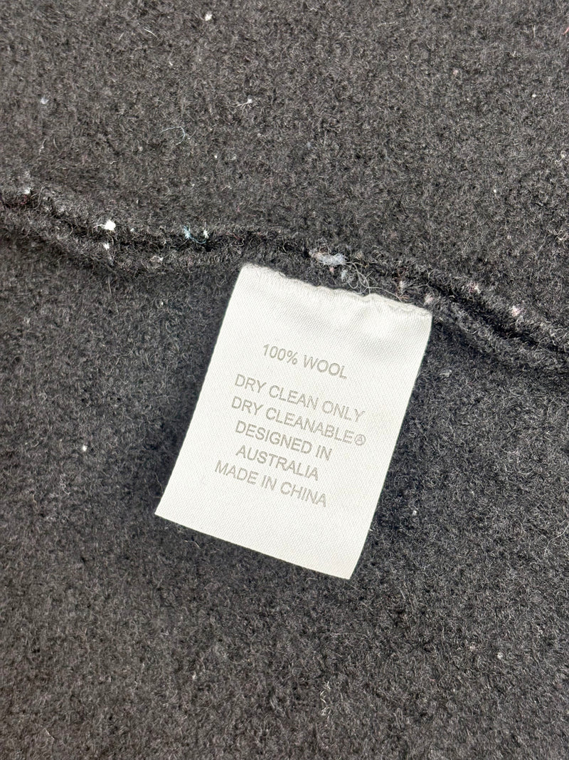 Notting Hill Black Wool Button-Up Coat - AU10/12