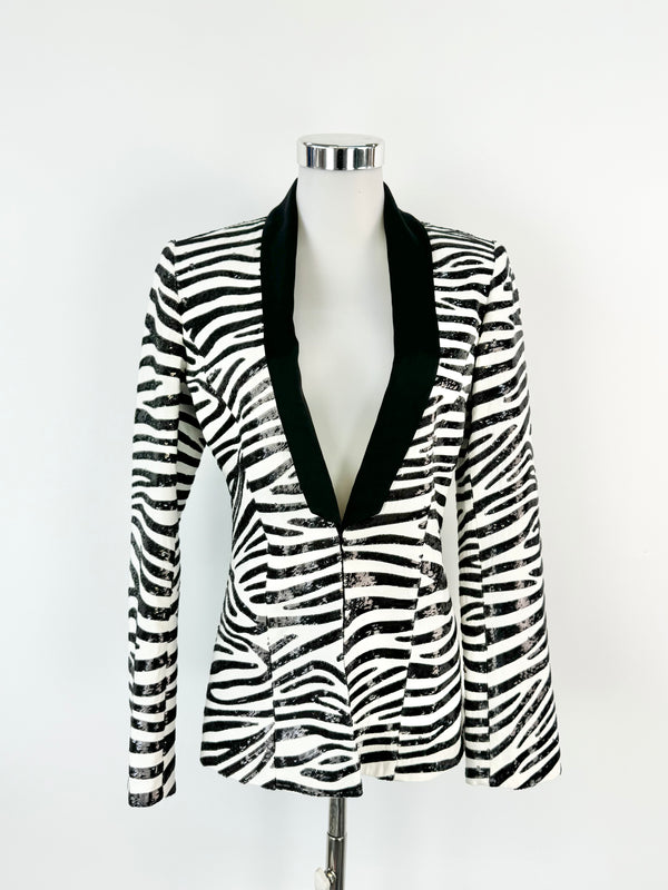 Sass & Bide 'Never Explain' Sequin Embroidered Zebra Jacket - AU8