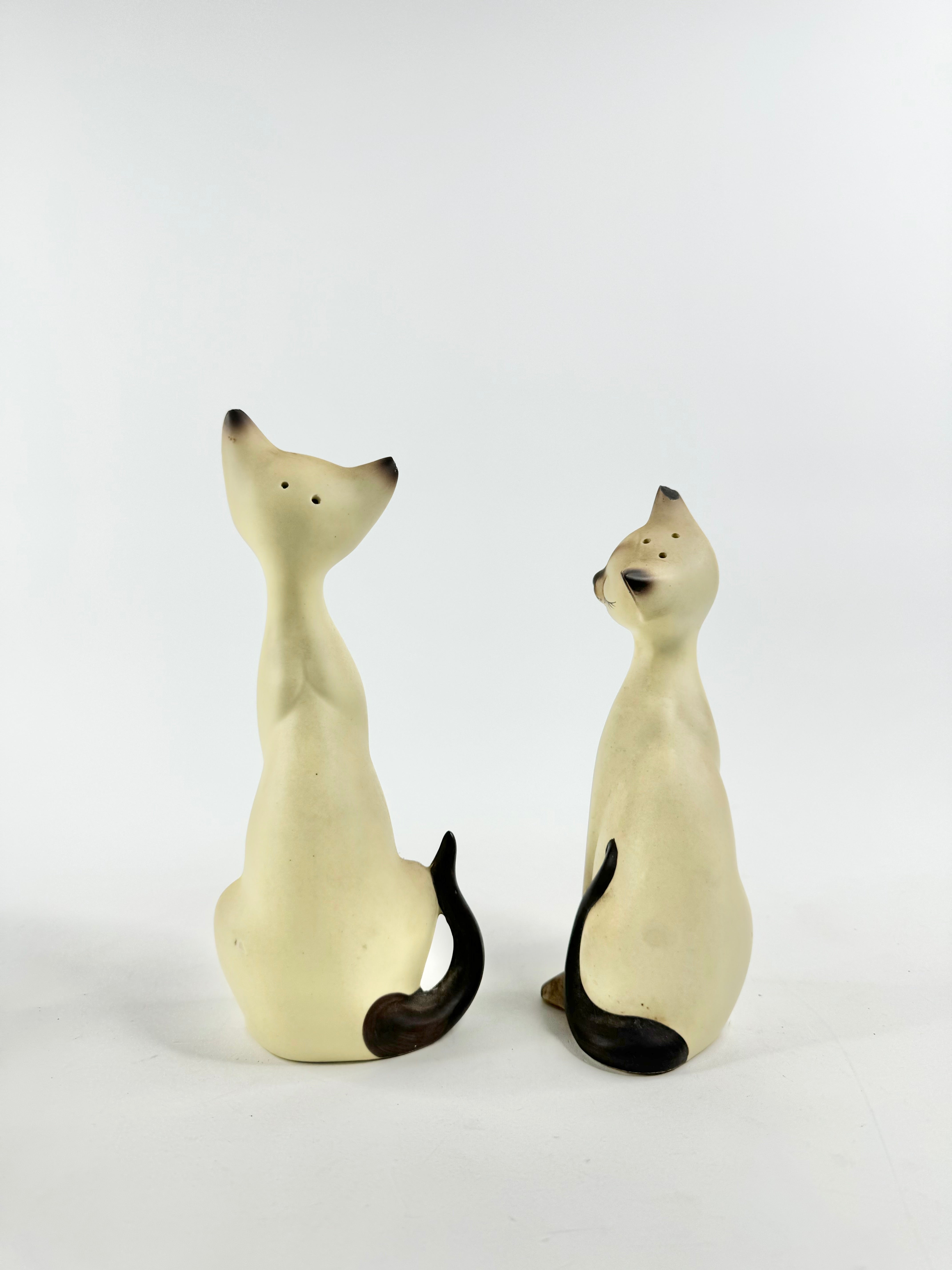 Mid Century Japanese Siamese Cat Salt & Pepper Shakers