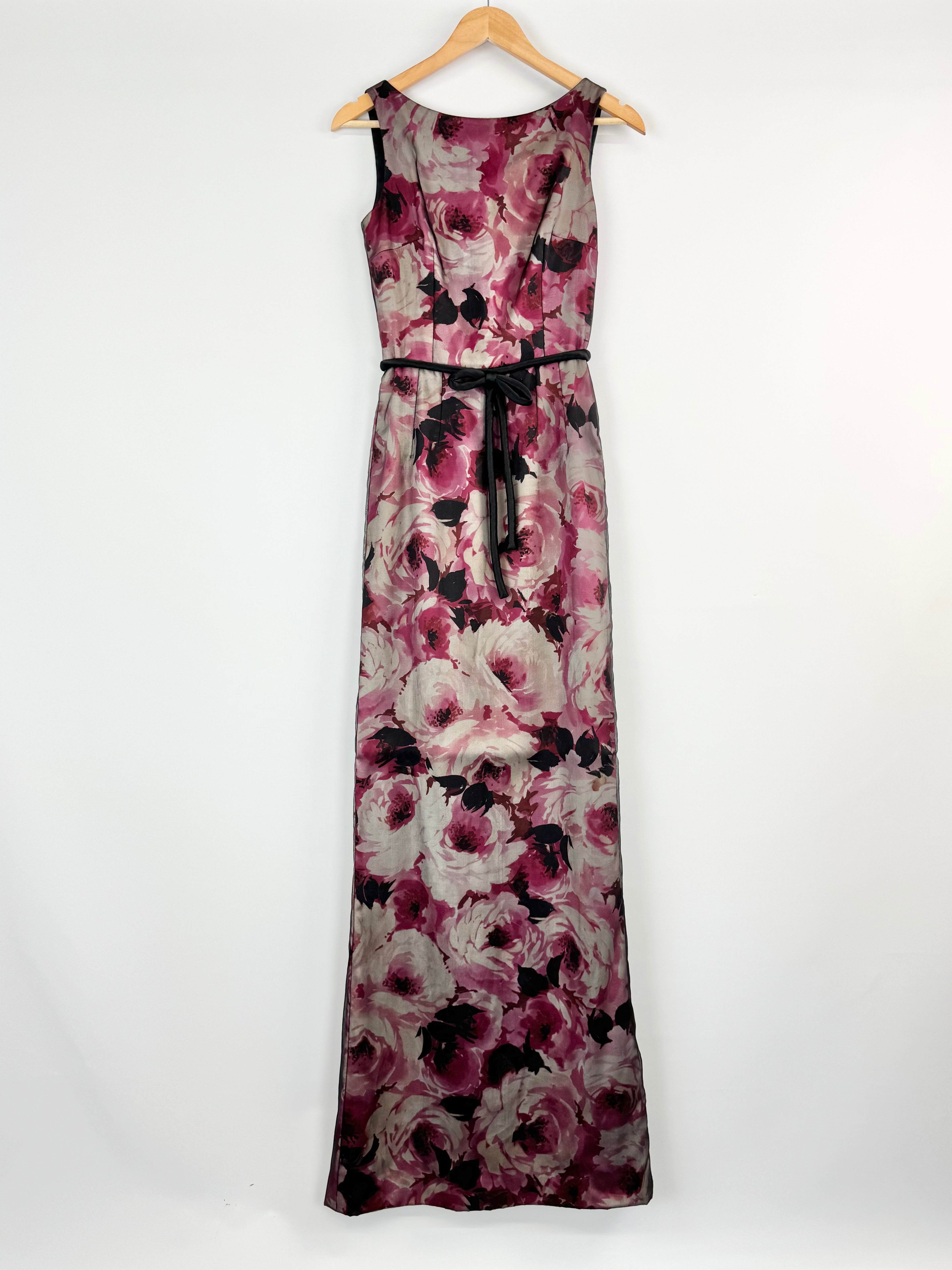 Dolce & Gabbana Rose Patterned Sheer Layer Maxi Dress - AU10