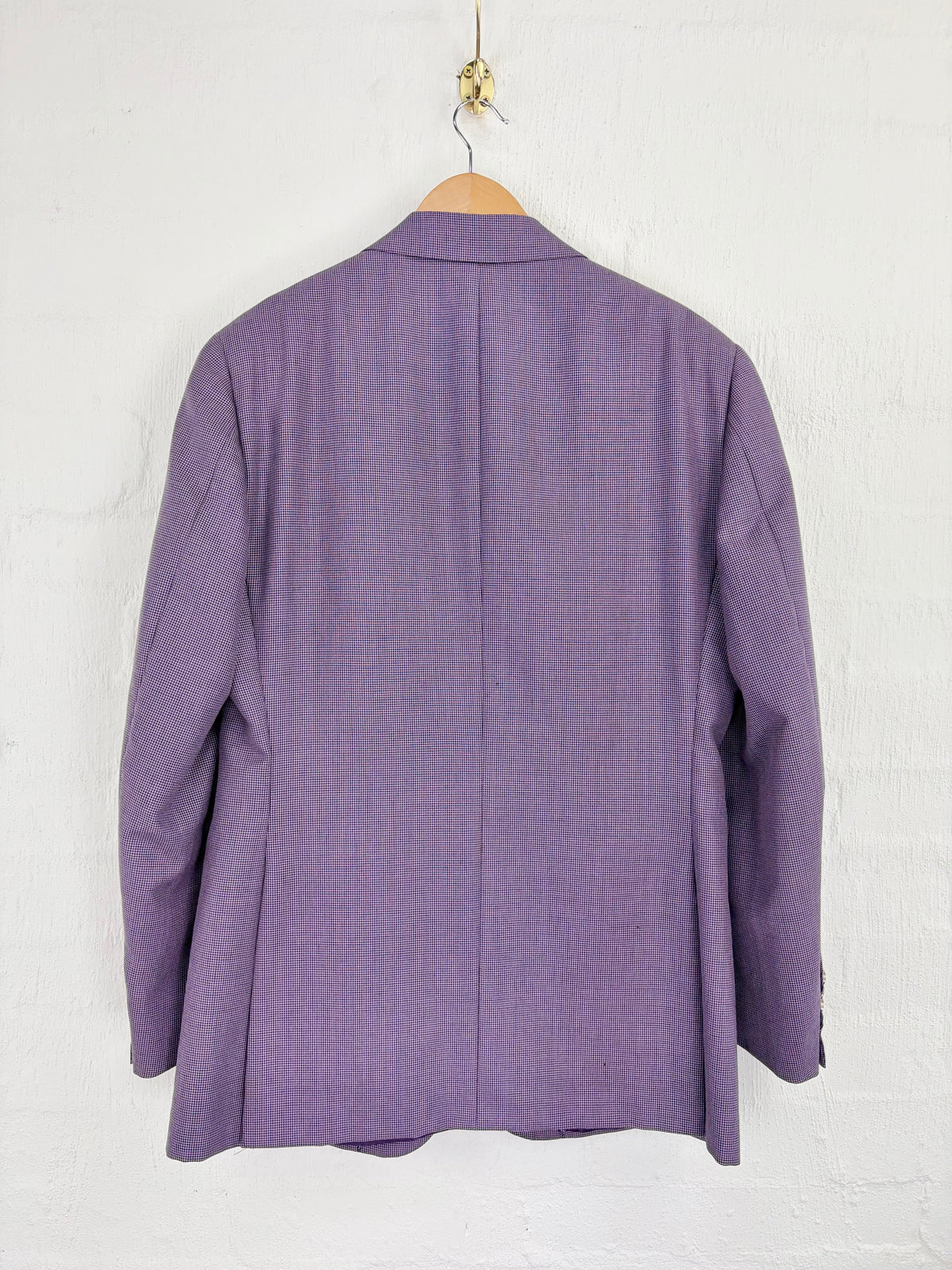 Stefano Ricci Mauve & Navy Houndstooth Mohair Cashmere & Silk Sports Jacket - 54