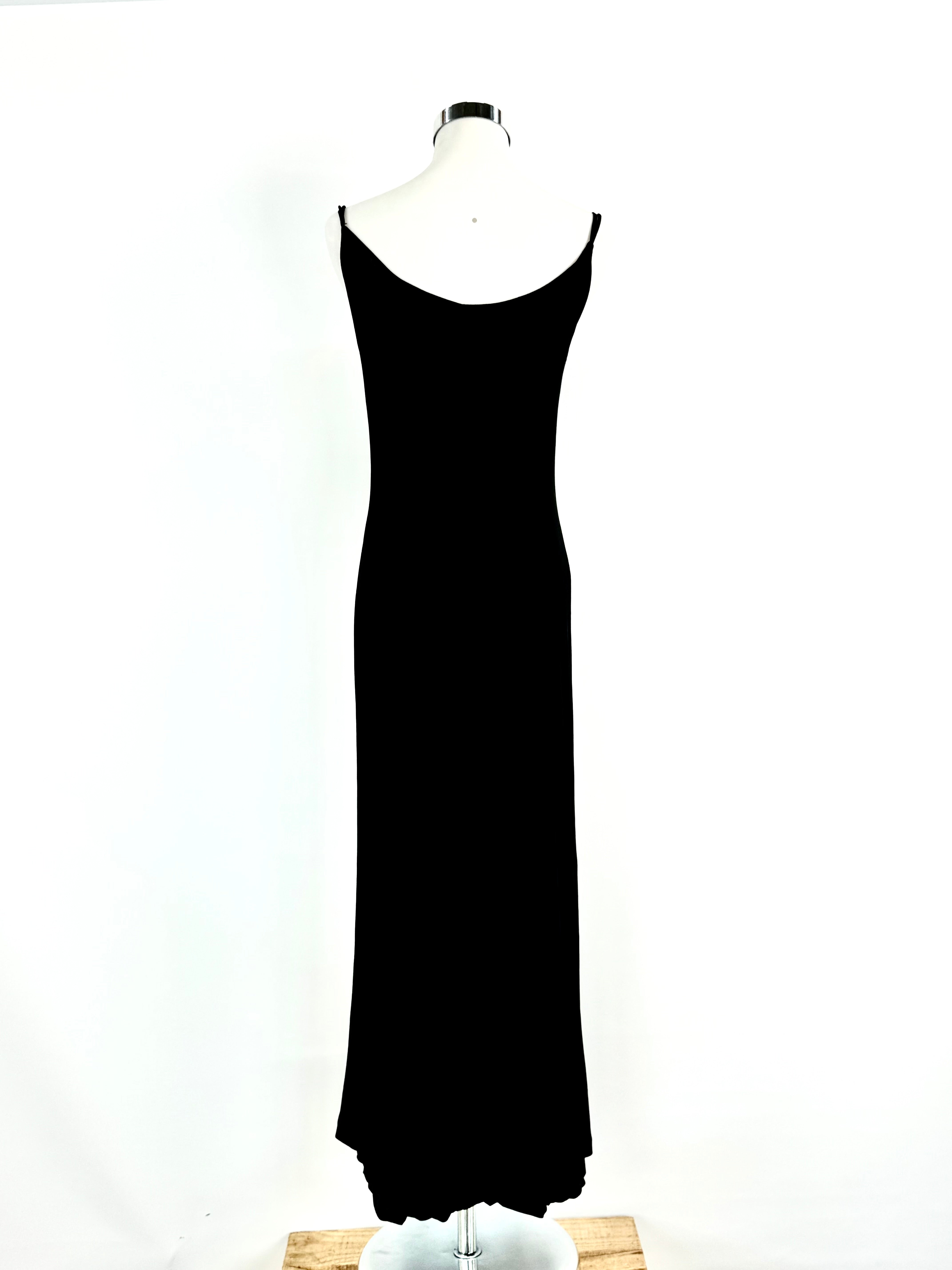 Vintage Kenzo Black Stretchy Slip Dress - AU10/12