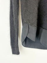 Armani Exchange Black Wool & Mohair Blend Sweater - AU10