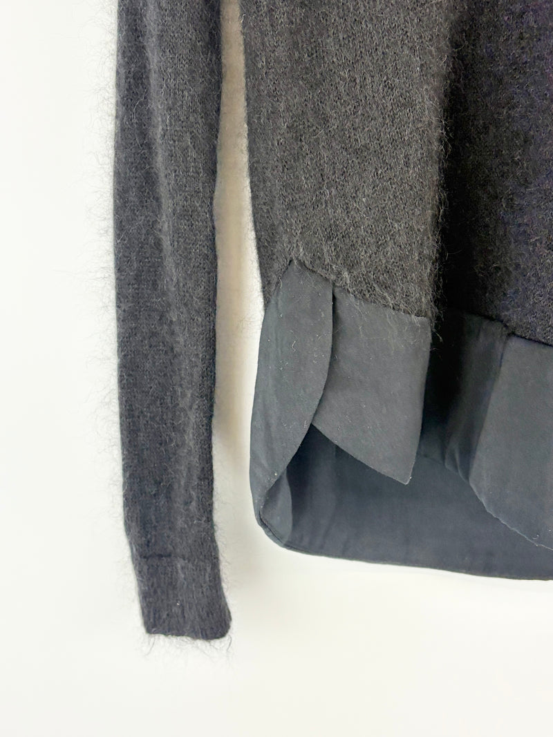 Armani Exchange Black Wool & Mohair Blend Sweater - AU10
