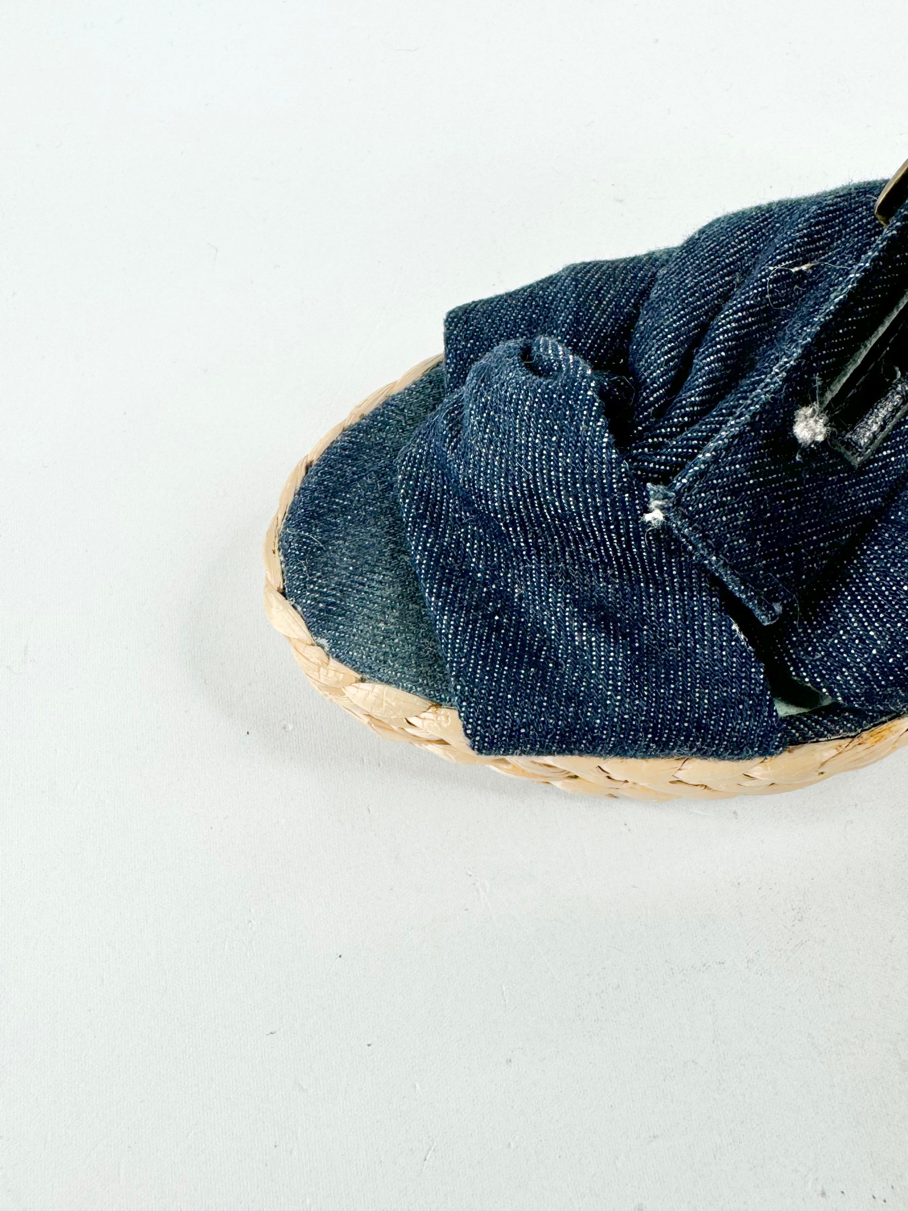 Sambag Denim Espadrille Wedges - EU38