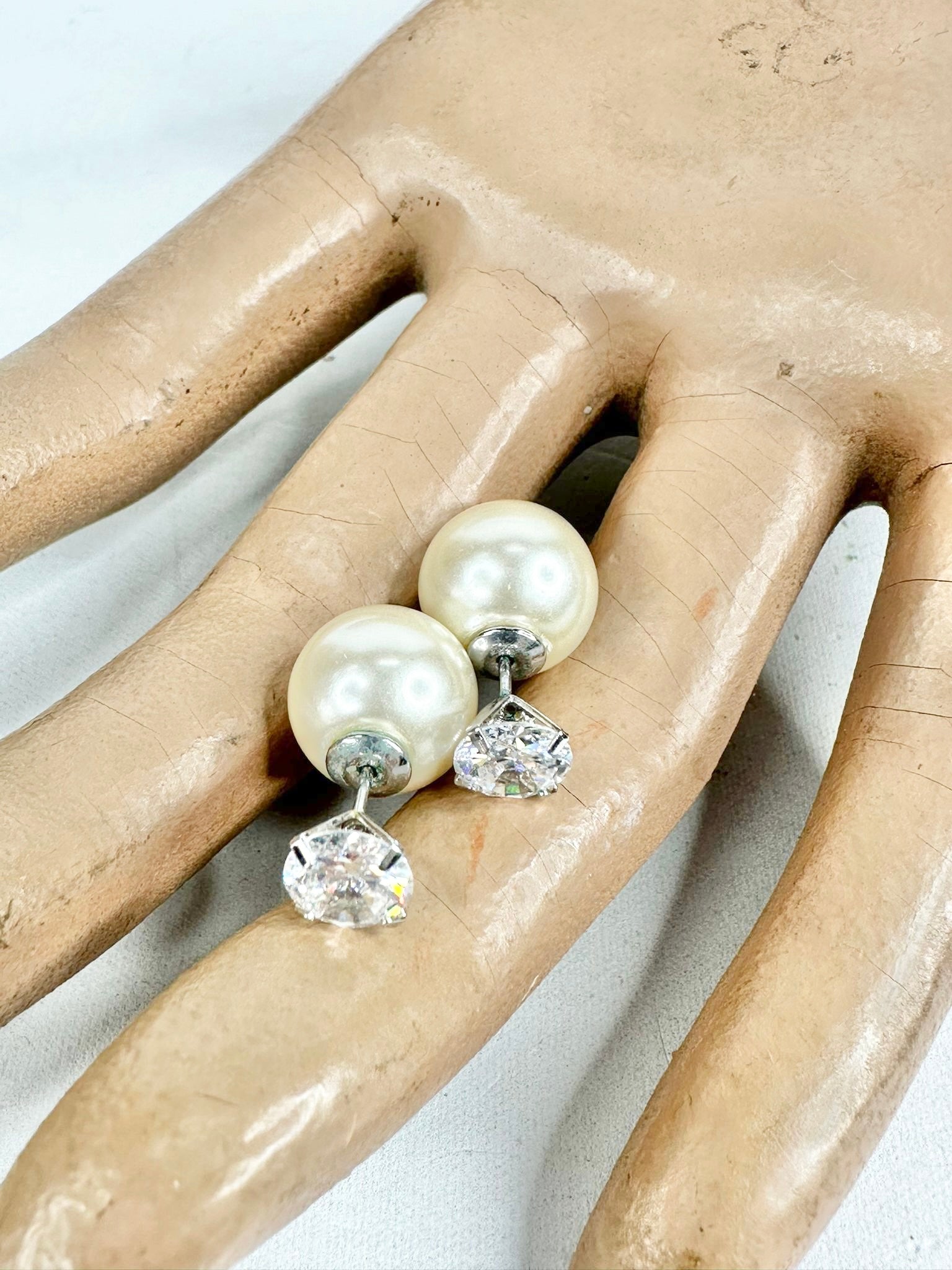 MFW Pearl and Crystal Earrings