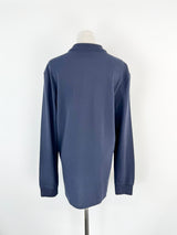 P.S Paul Smith Navy Long Sleeve Polo Top - M