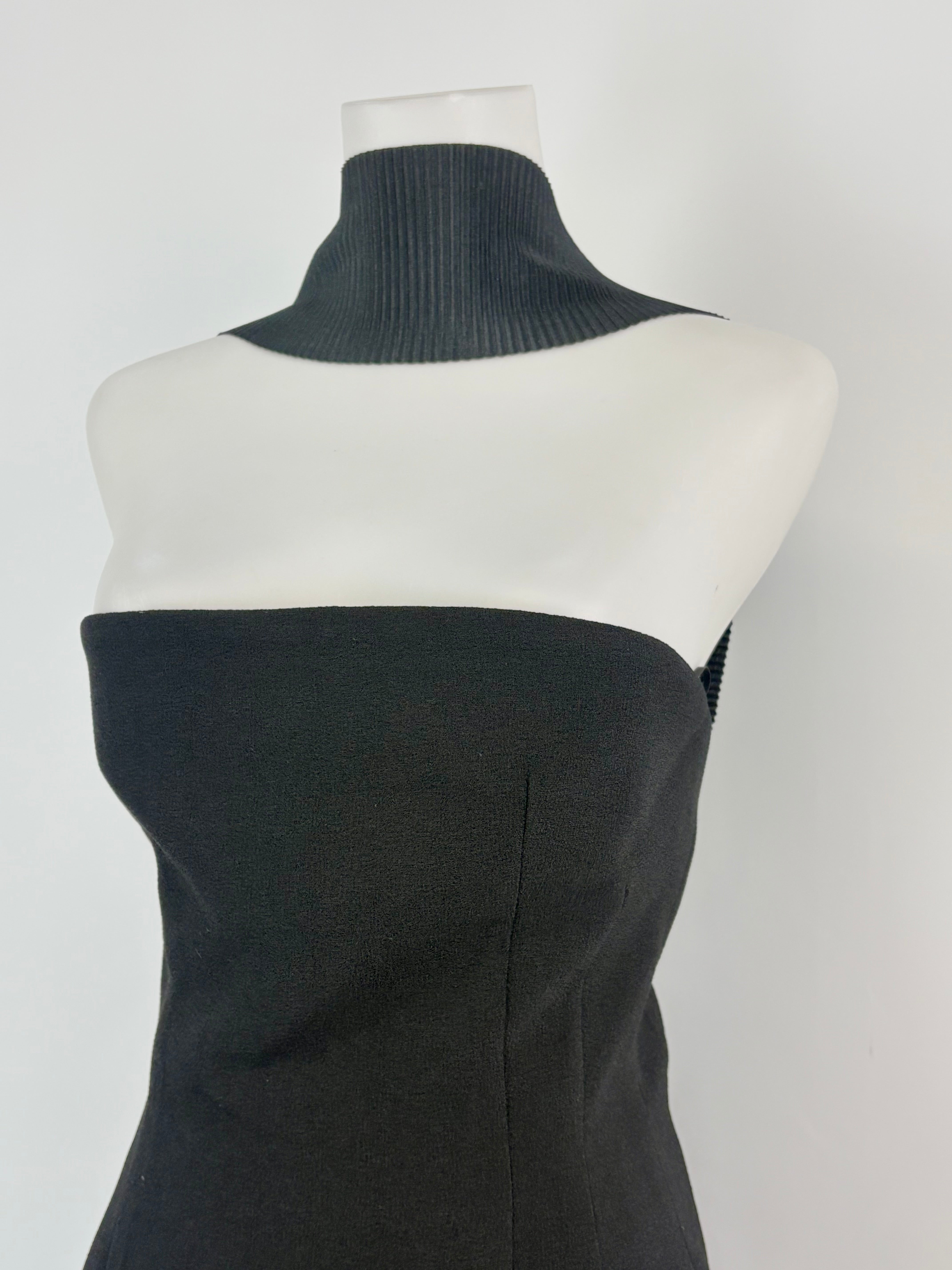 Christopher Esber Black Reverse-Halter Neck Midi Dress - AU10