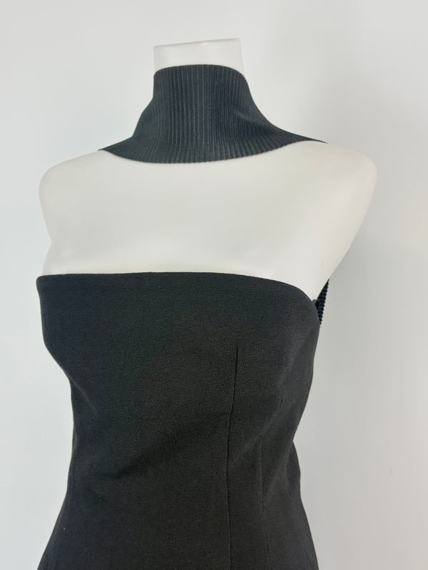 Christopher Esber Black Reverse-Halter Neck Midi Dress - AU10