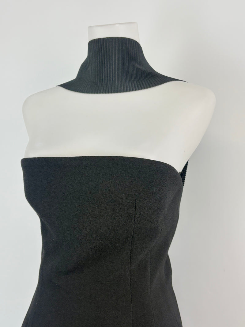 Christopher Esber Black Reverse-Halter Neck Midi Dress - AU10