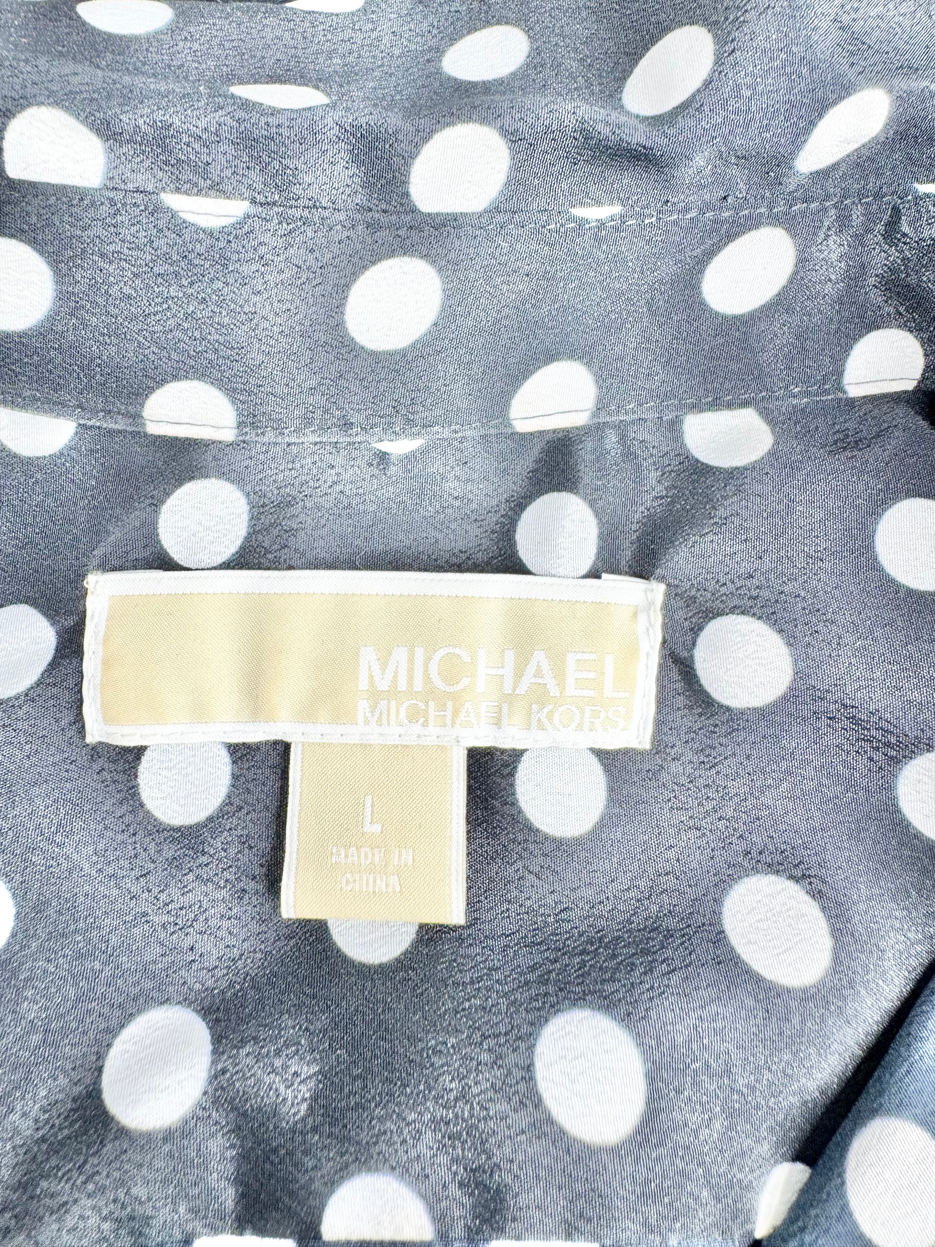 Michael by Michael Kors Black & White Polka Dot Blouse - AU12/14