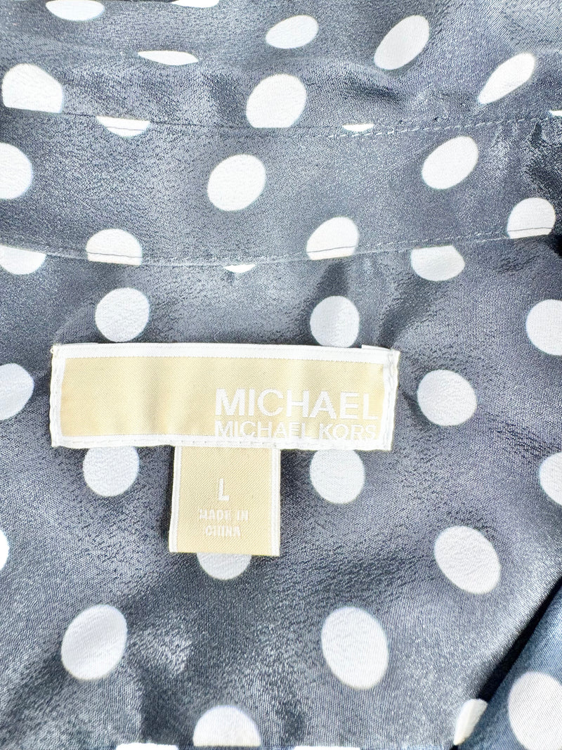 Michael by Michael Kors Black & White Polka Dot Blouse - AU12/14