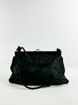 Vintage 1997 Dolce & Gabbana Black Brocade Handbag