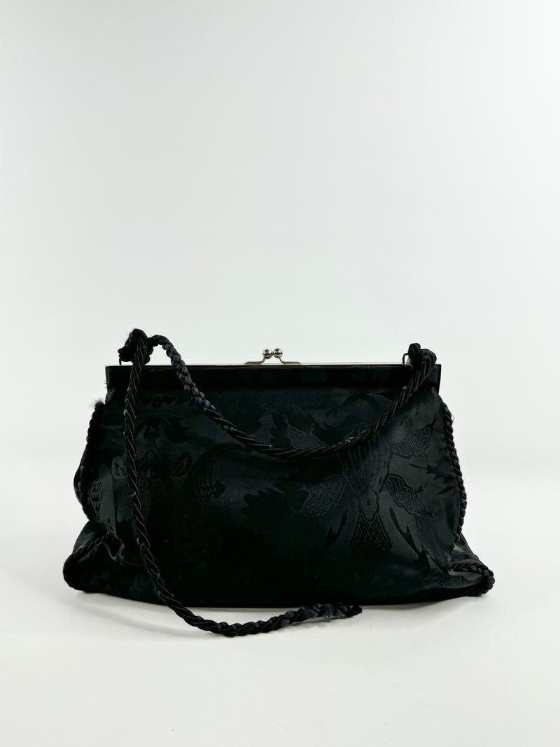 Vintage 1997 Dolce & Gabbana Black Brocade Handbag
