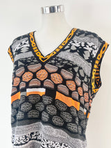 McQ Long Now Intarsia & Jacquard-Knit Cotton-Blend Vest - AU8