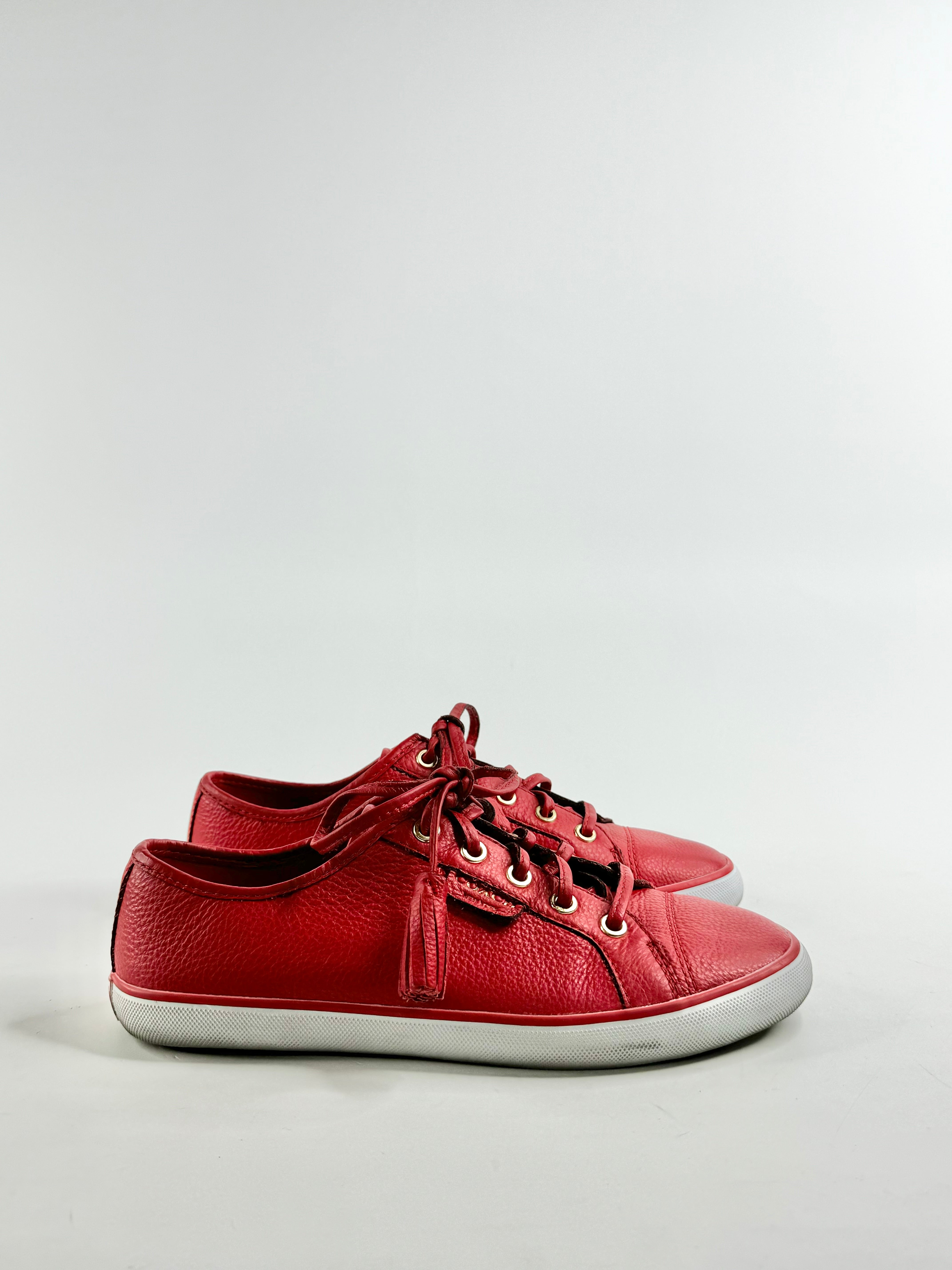 Coach Red Leather Lace Ups - EU38