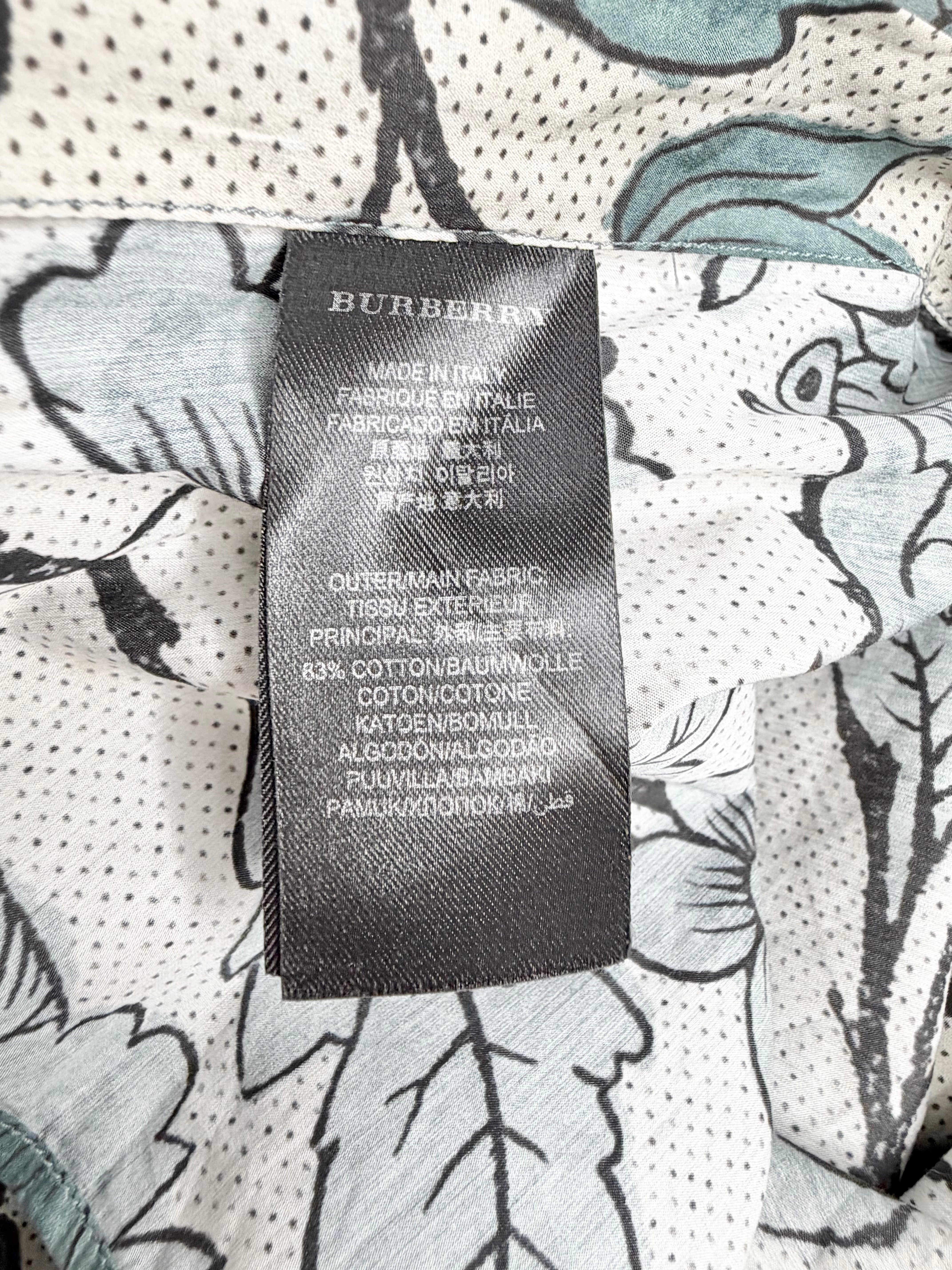 Burberry Block Printed Flower Shirt - 39