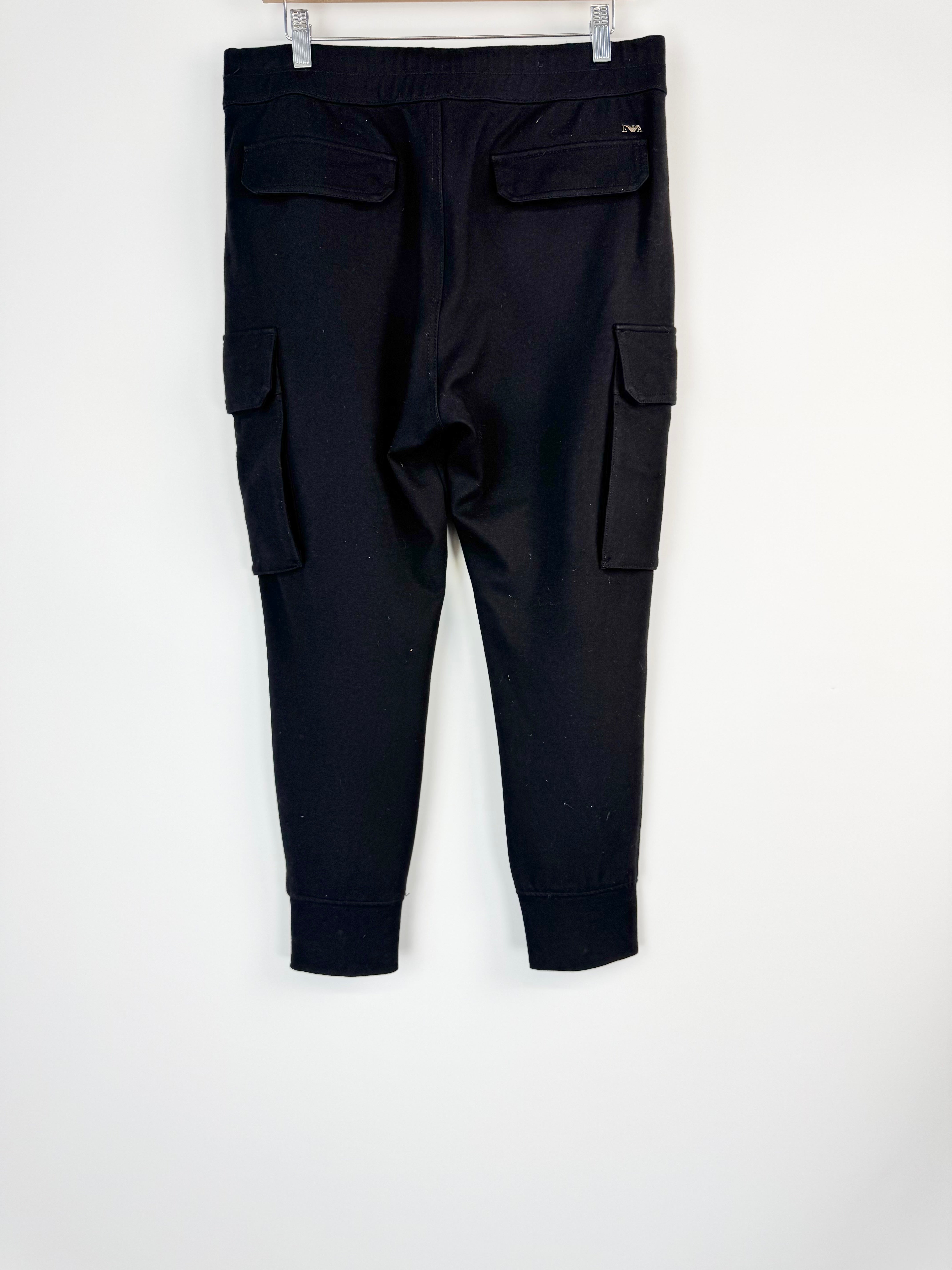 Emporio Armani Black Cargo Track Pant Hybrid - M