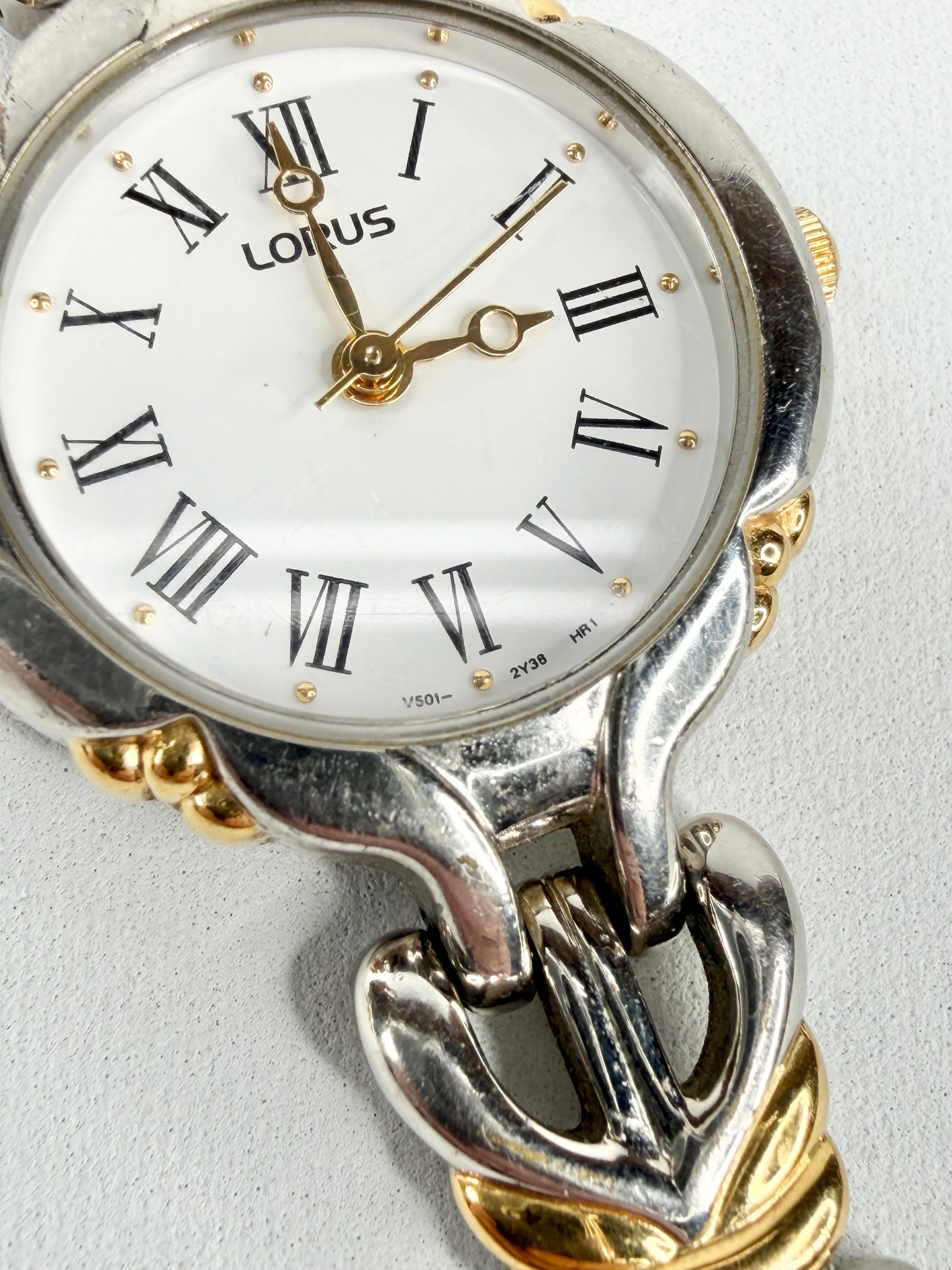 Lorus Gold & Silver Art Nouveau Bracelet Link Watch