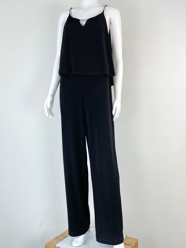 Calvin Klein Black Layered Jumpsuit - AU8