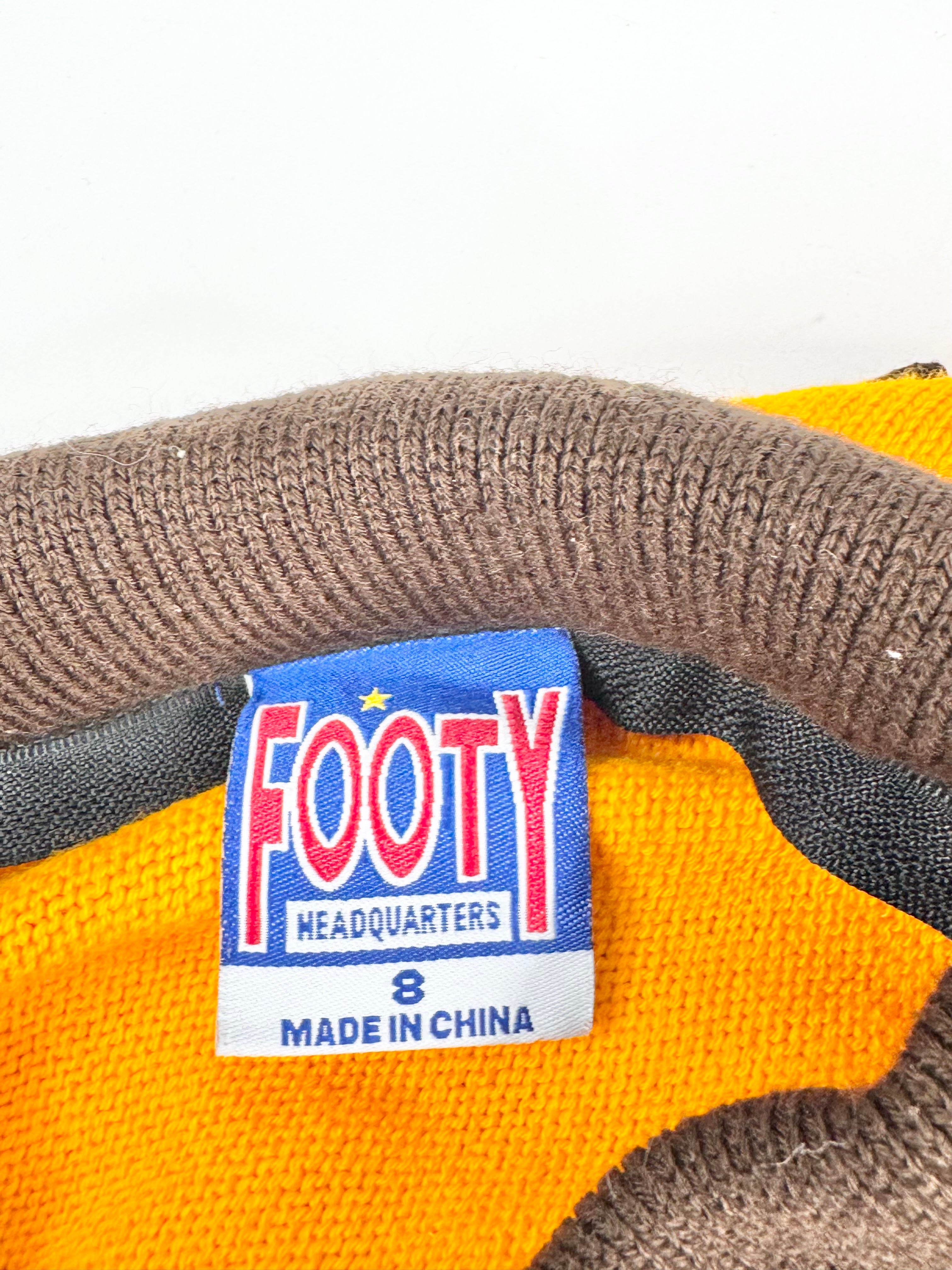 Vintage Orange & Brown Striped Rugby Sweater - S