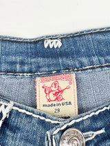True Religion Dark Blue Distressed Skinny-Fit Jeans - W29