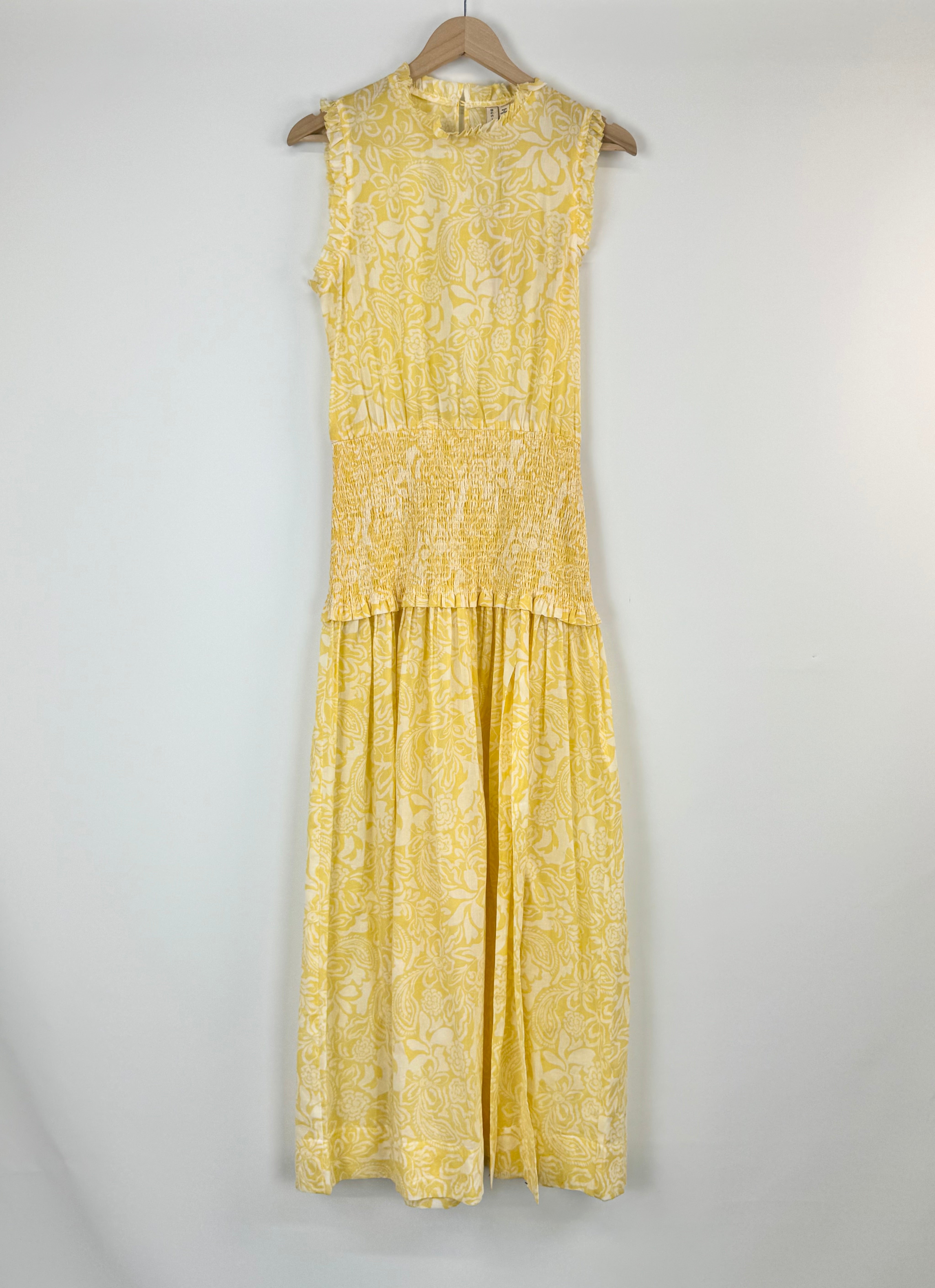 Bec + Bridge Yellow 'Butterfield Shirred Maxi' Dress NWT - AU10