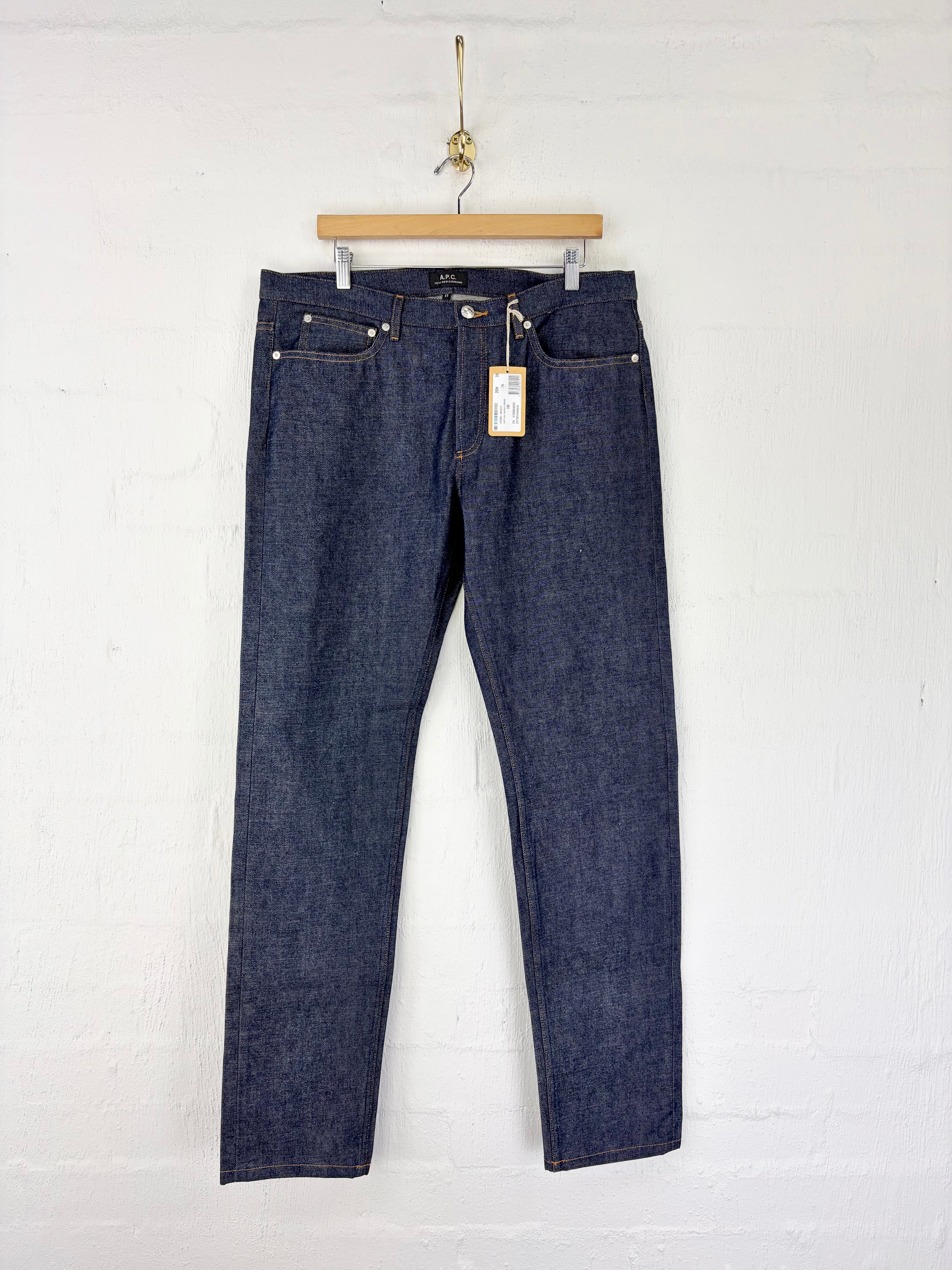A.P.C 'Petit New Standard' Indigo Salvage Denim Jeans NWT - XL