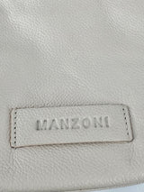 Manzoni Creamy Grained Leather Handbag